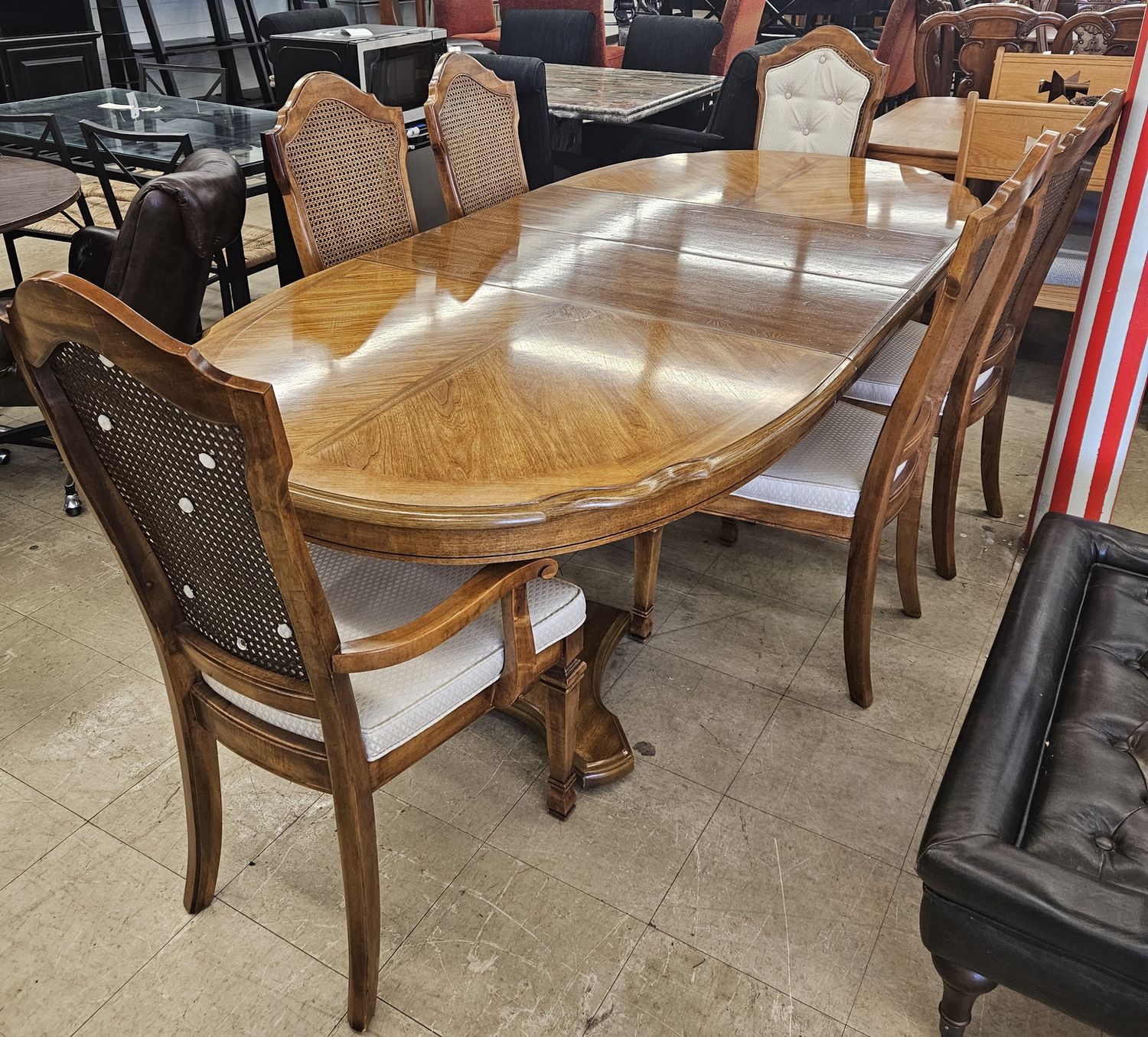 Stunning solid wood vintage dining set
