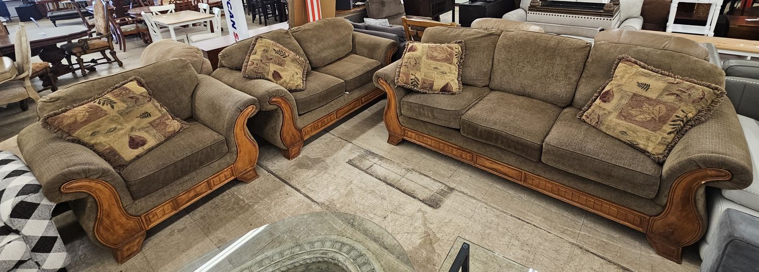 Comfy Sofa Set - Couch, Loveseat &amp; Chair