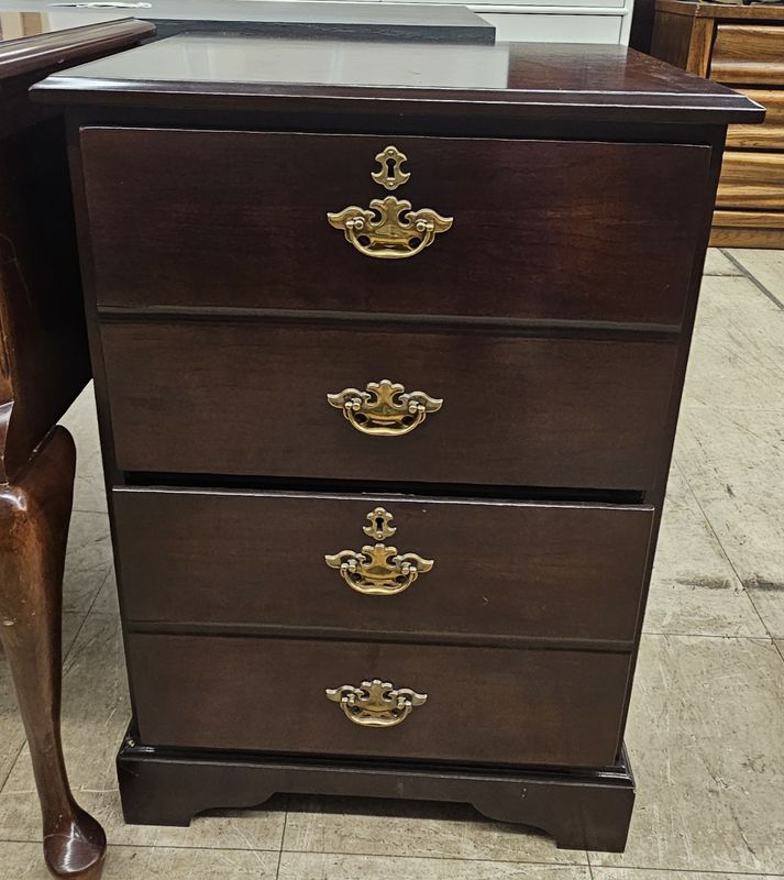 2 drawer wood filing cabinet