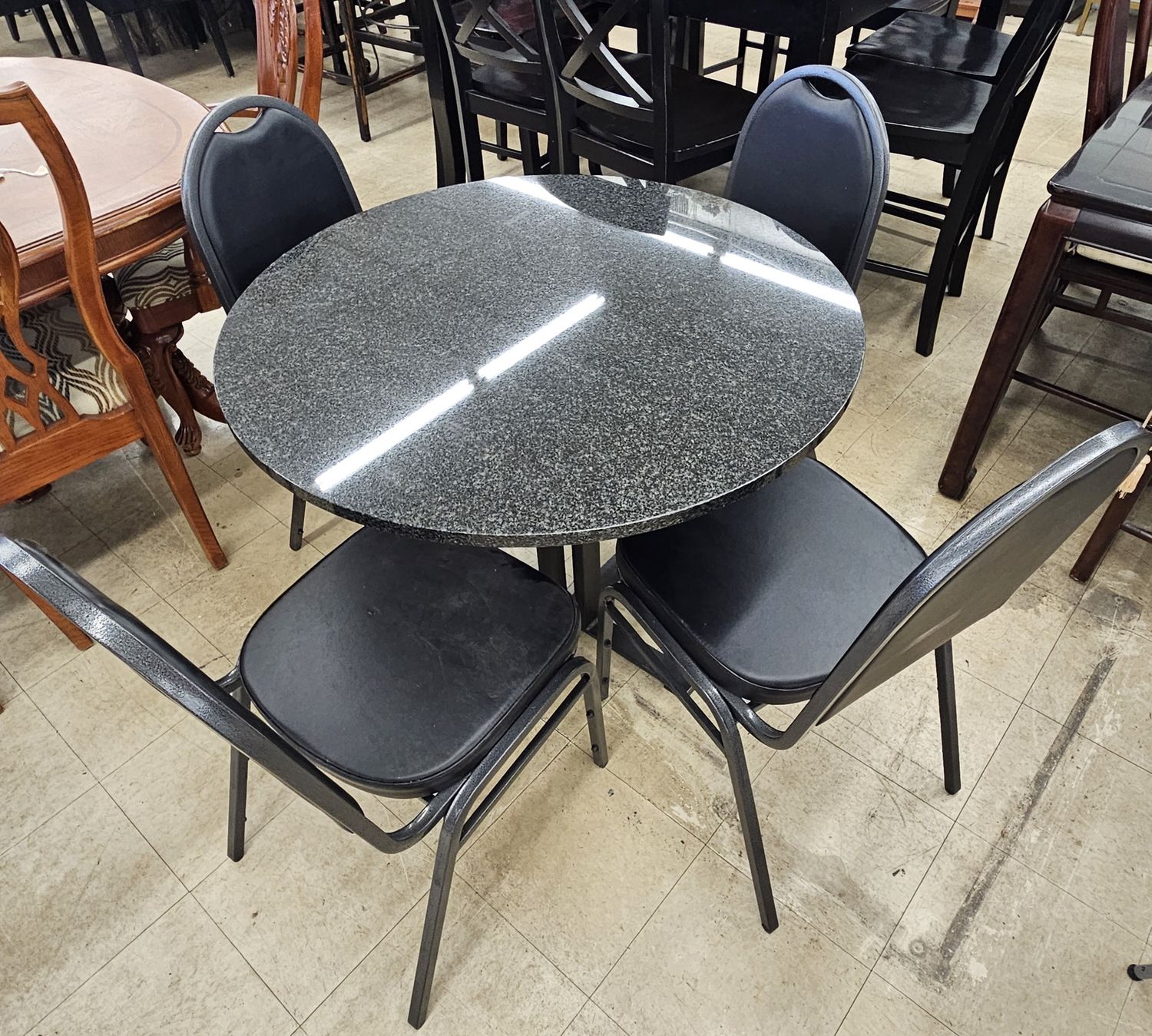 Breakroom table &amp; 4 chairs.