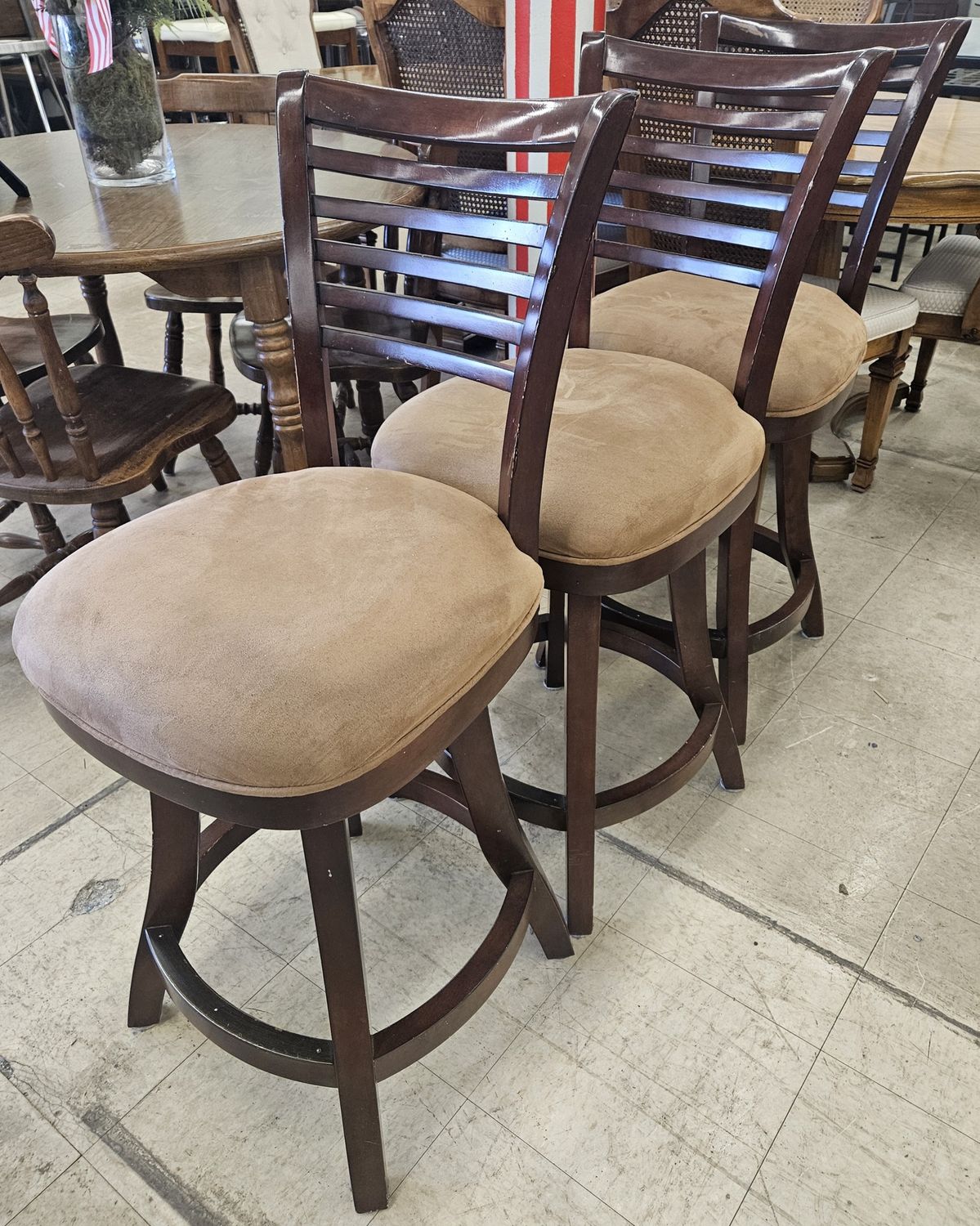 Set of 3 Counter Height Swivel Stools