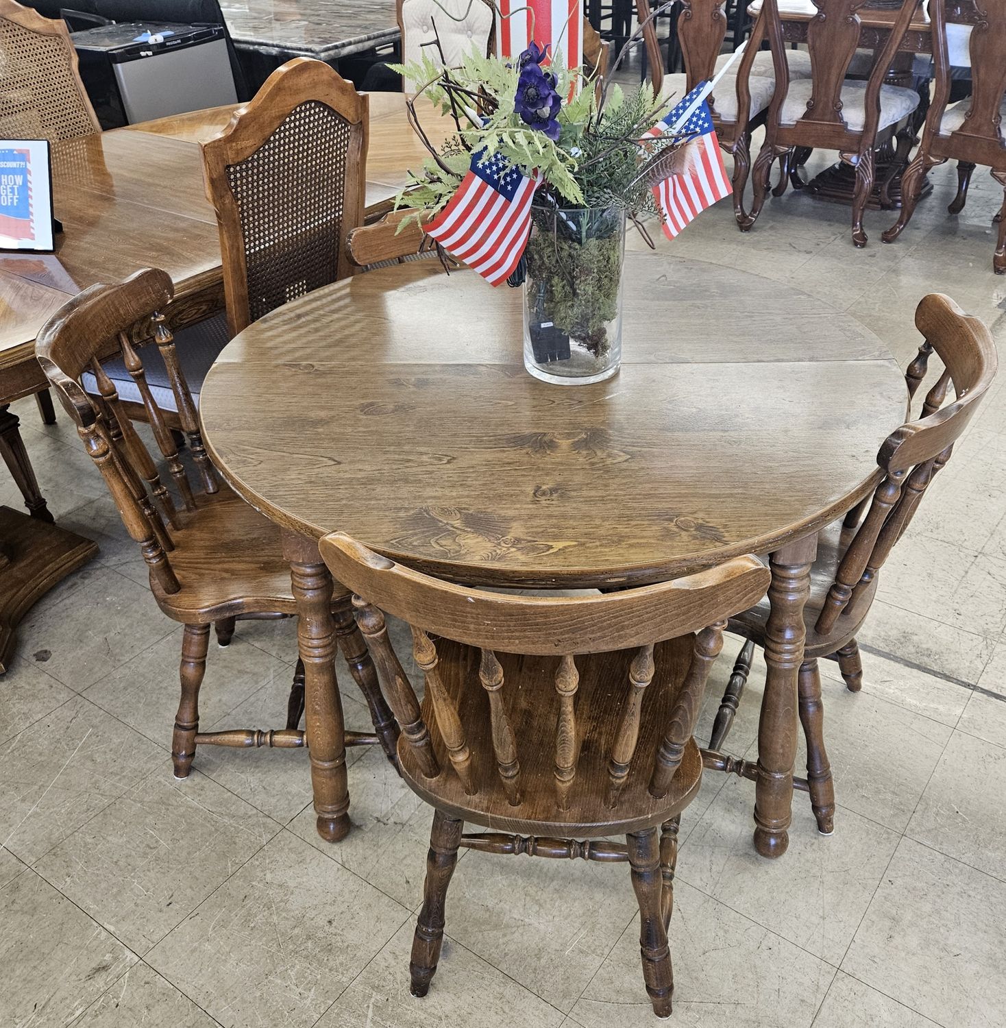 Rustic Charm - Kitchen Table &amp; 4 Chairs