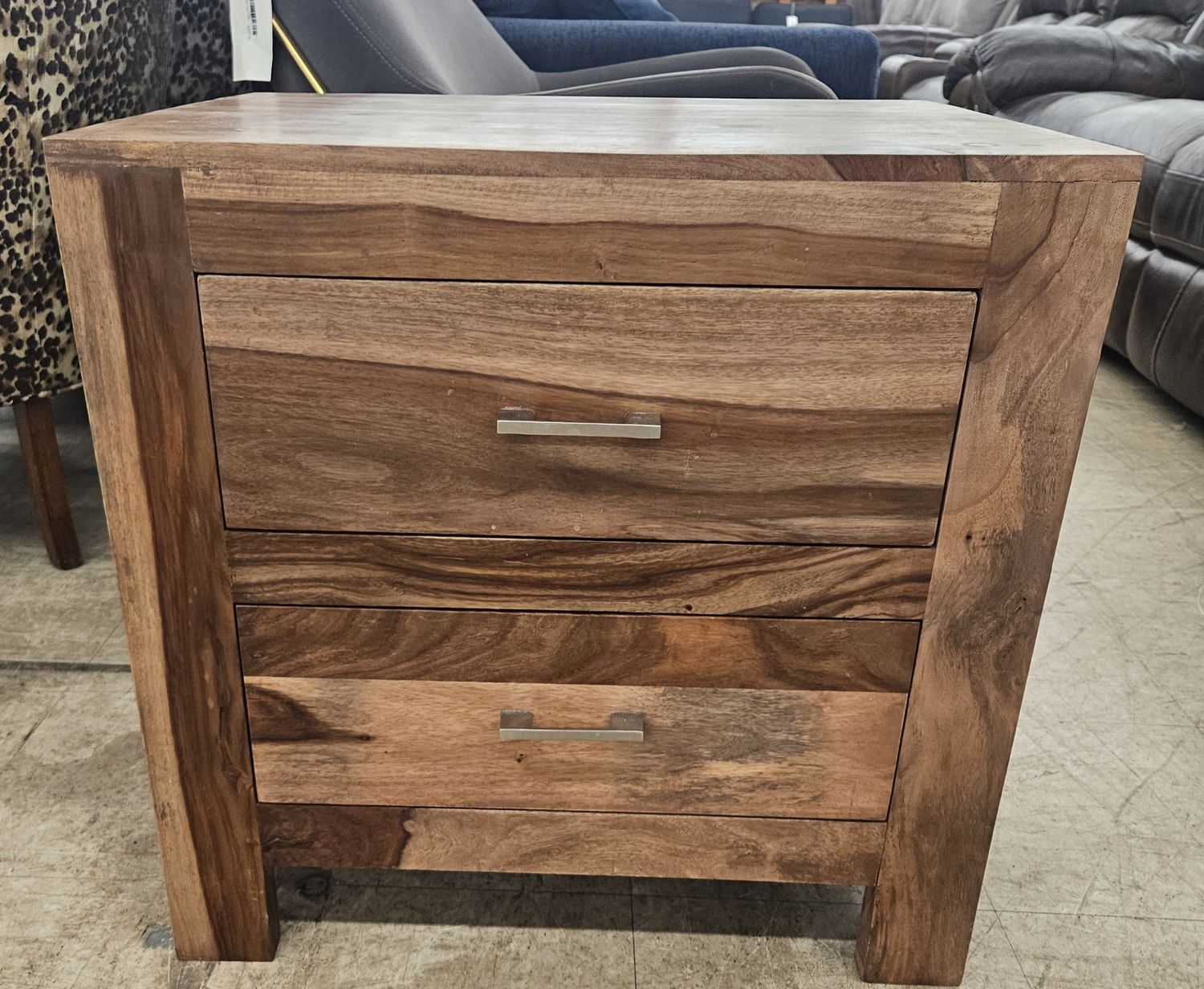 Nightstand crafted from solid Sheesham