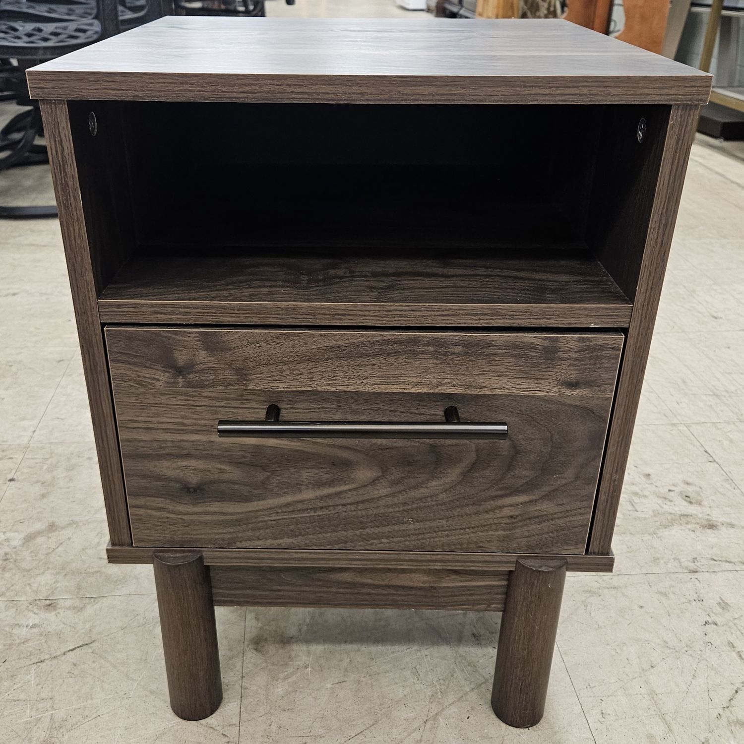 One Drawer Wood Nightstand