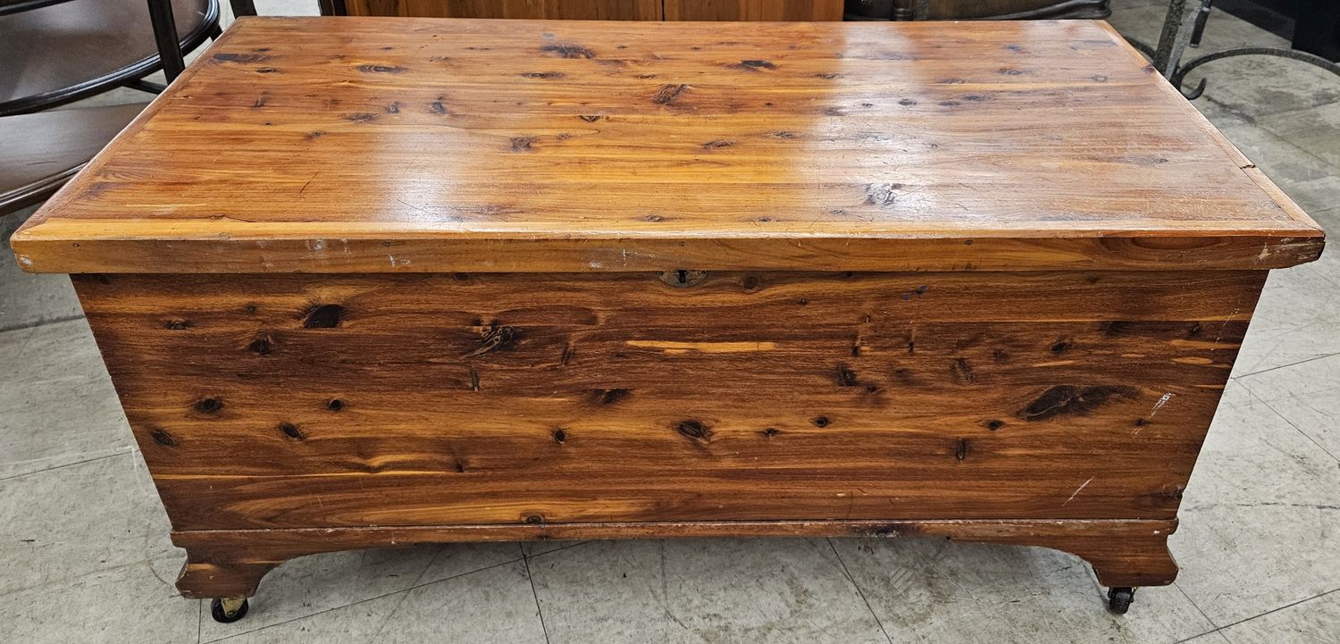 Antique Solid Red Cedar Blanket Chest