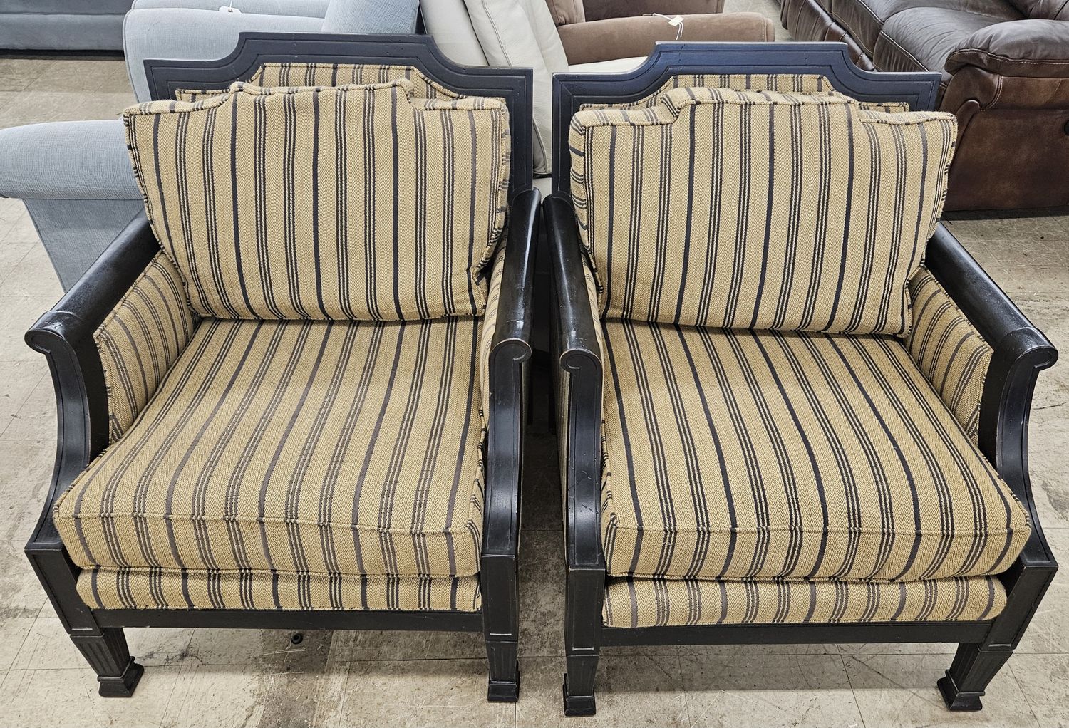 Traditional wide armchair set from Kacey Fine Furniture