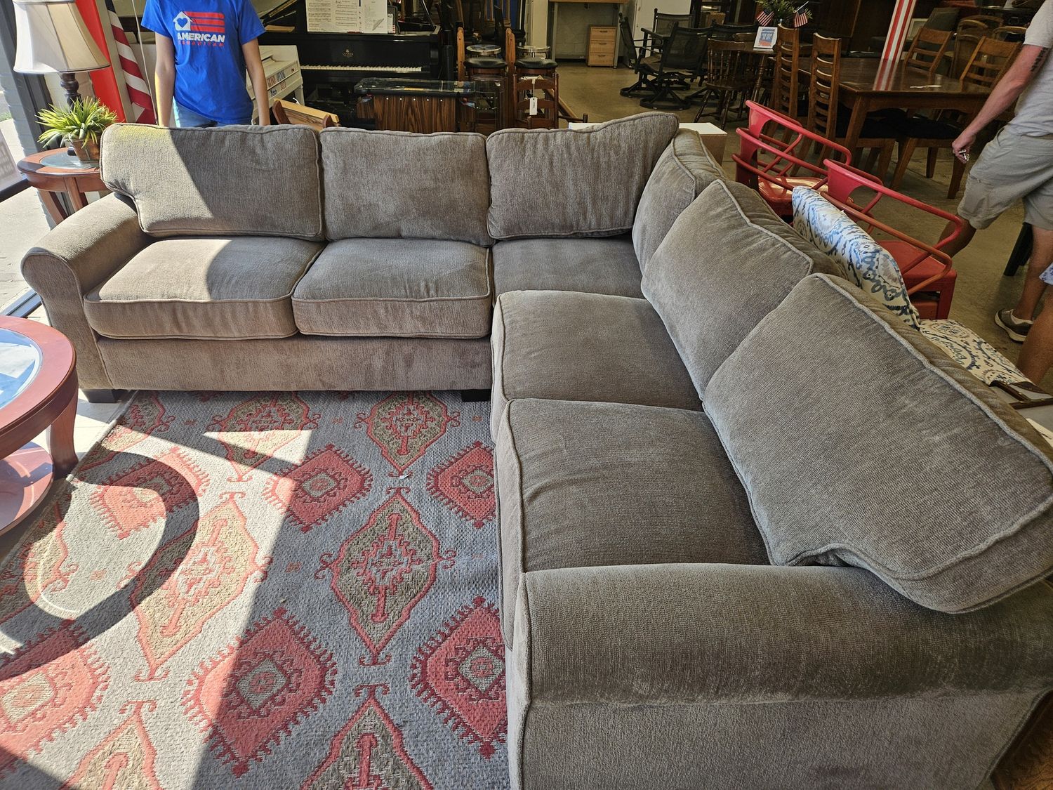 Clean and Comfy Grey Sectional