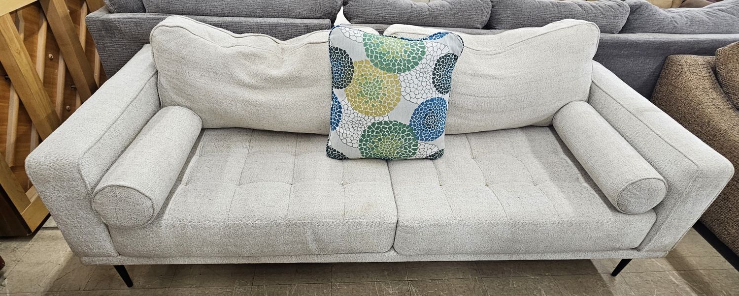 Ashley Caladeron Mid-Century Modern Chenille Sofa