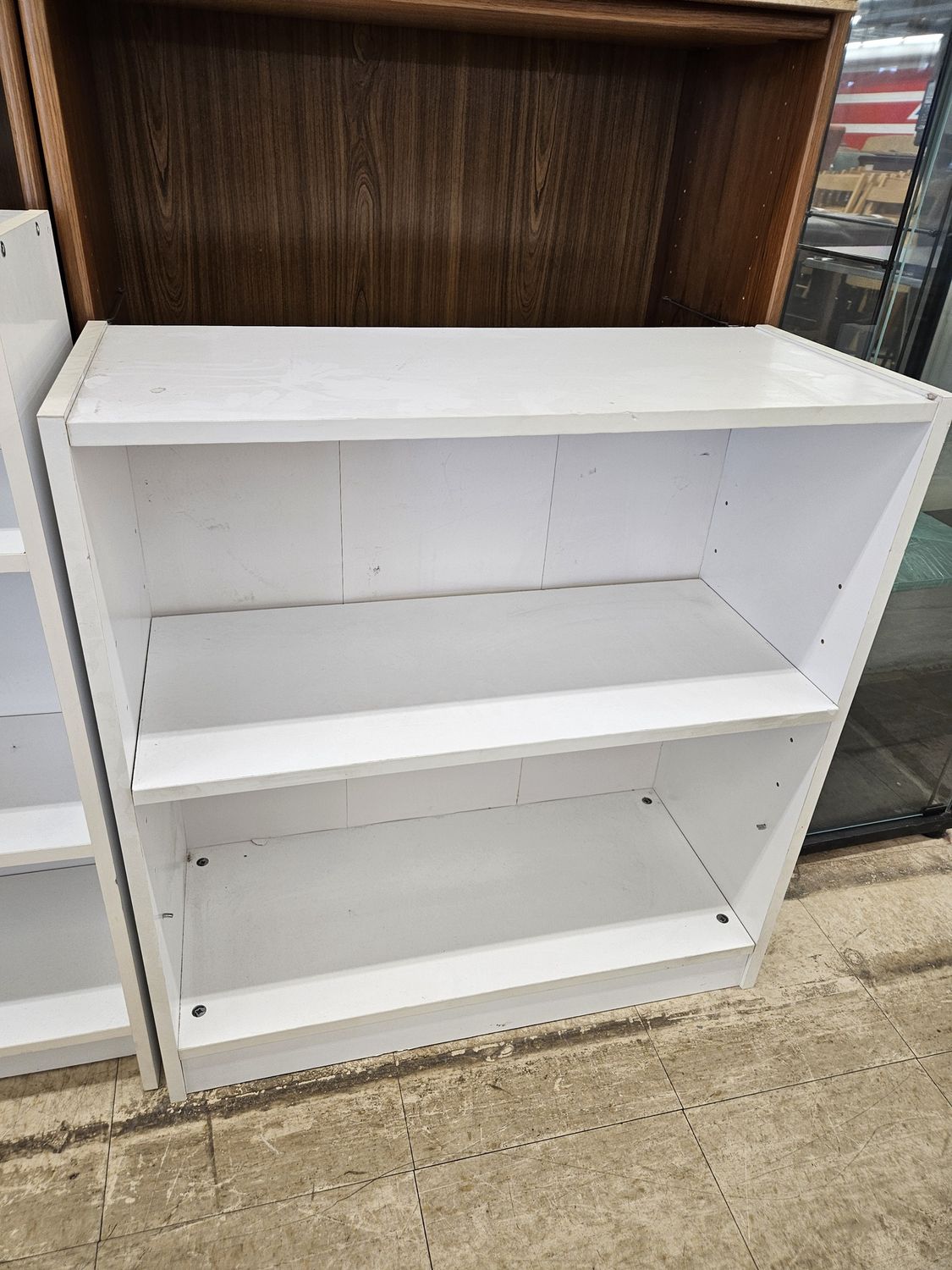 Small 2 tier White Book Shelf