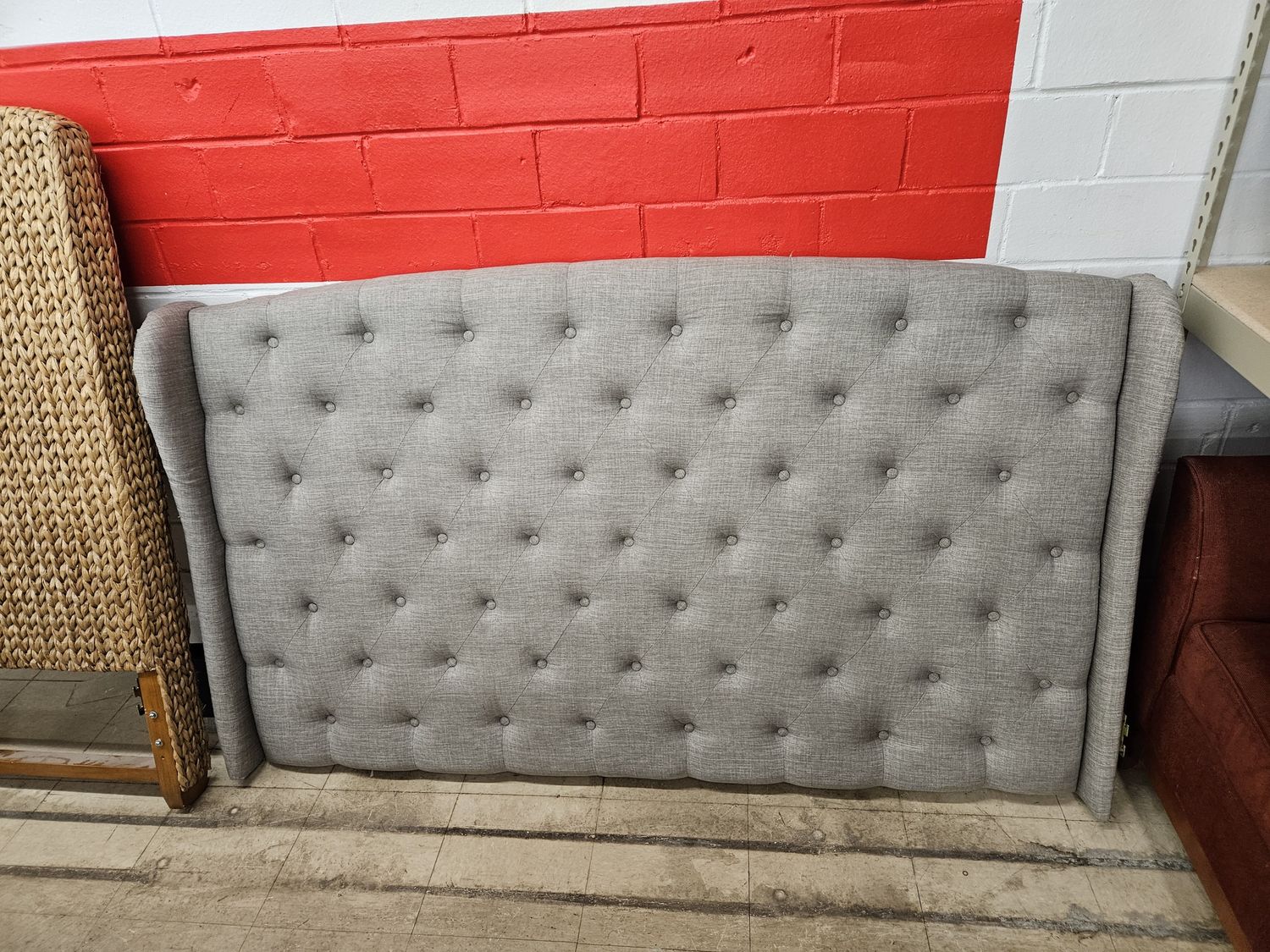 Modern Grey Tufted Bedframe!