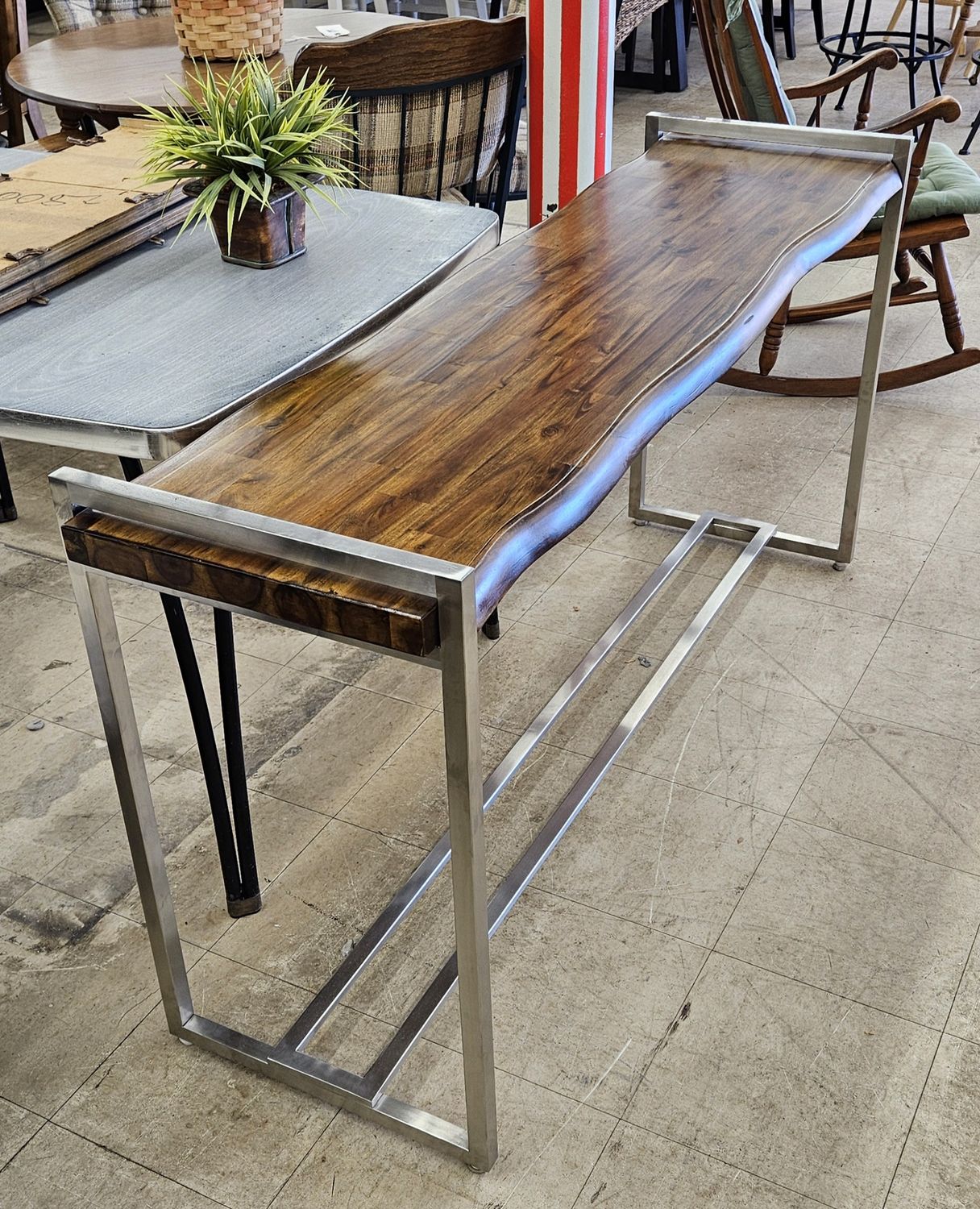Contemporary Live Edge Console Table by Hooker** DELIVERY AVAILABLE