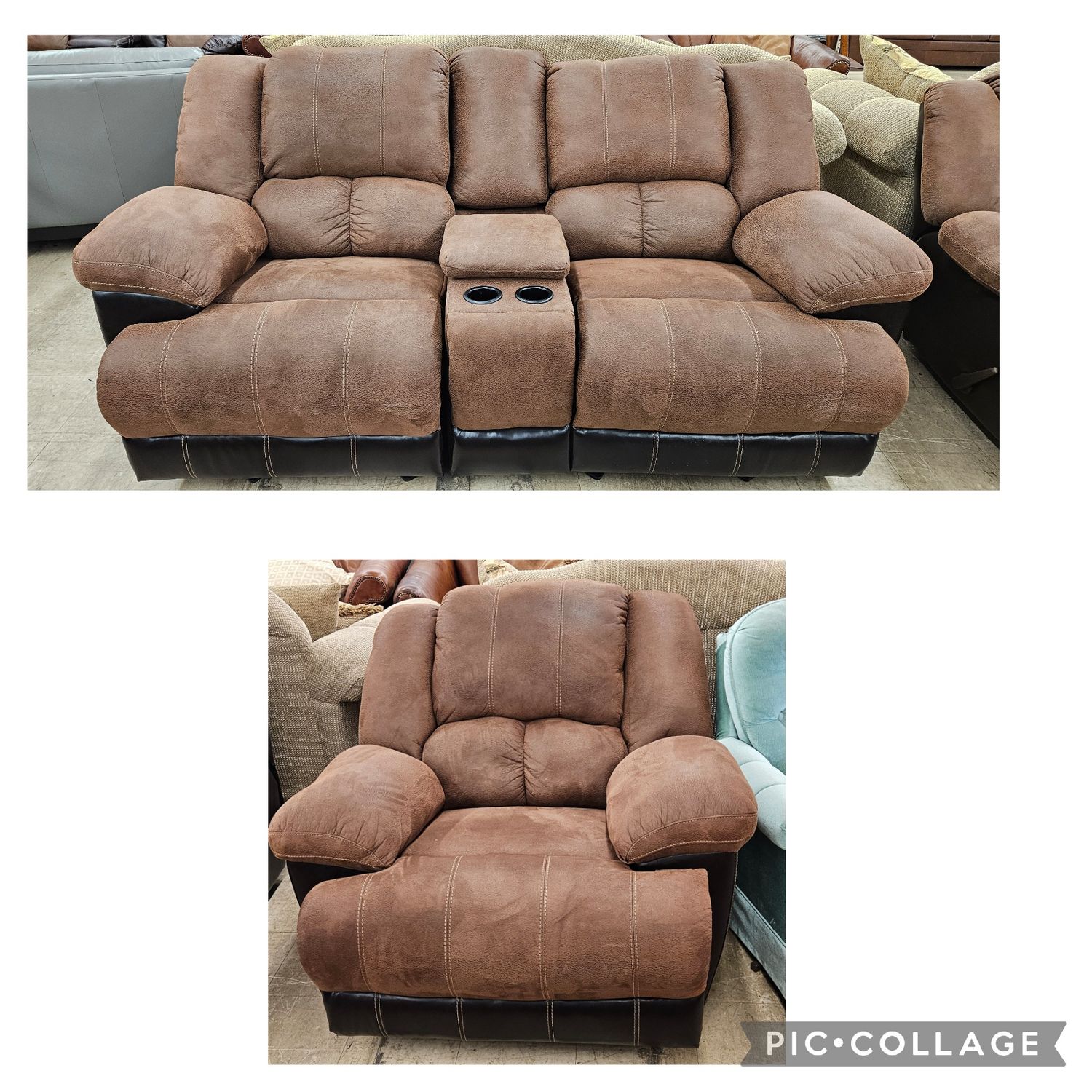 Microsuede Reclining Couch &amp; Chair** DELIVERY AVAILABLE