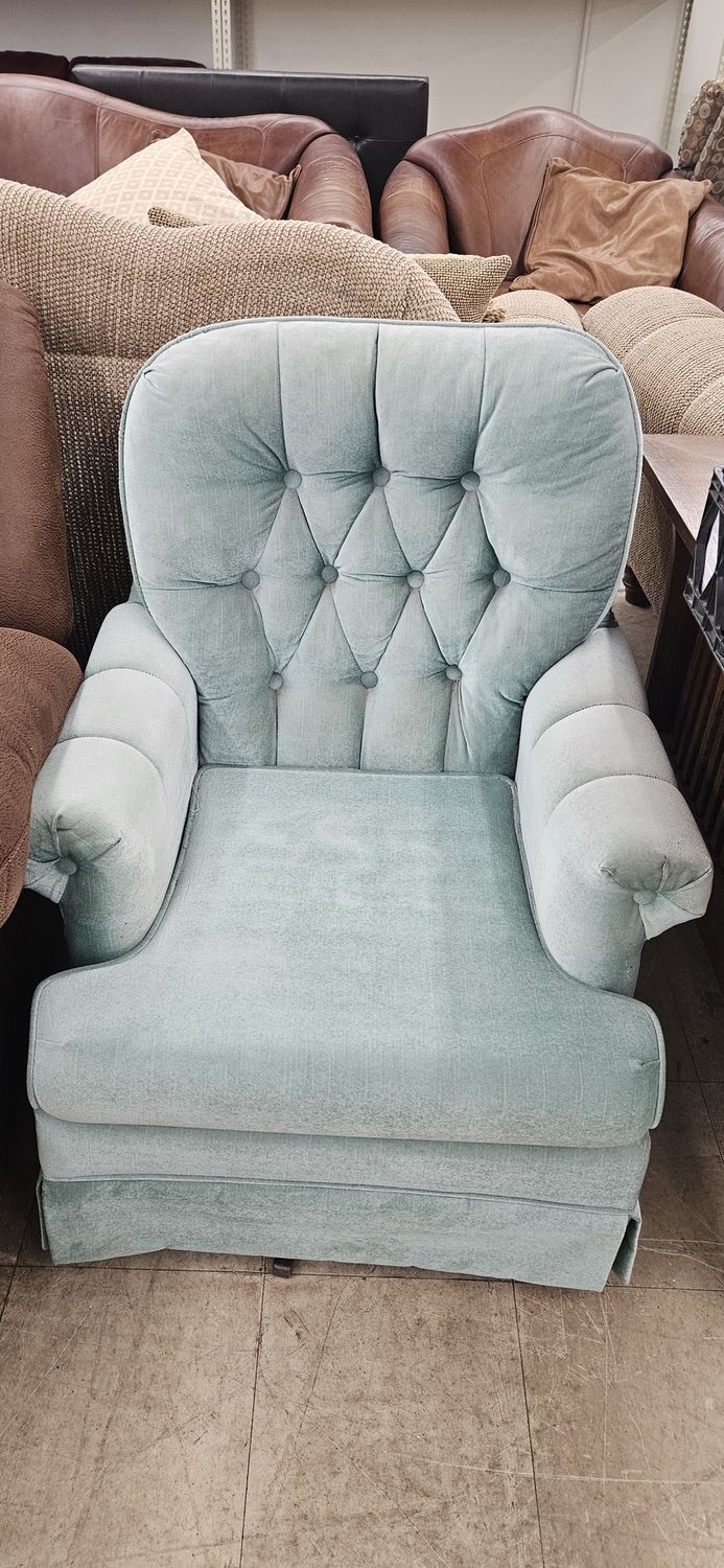 Blue Wingback Chair  ** DELIVERY AVAILABLE