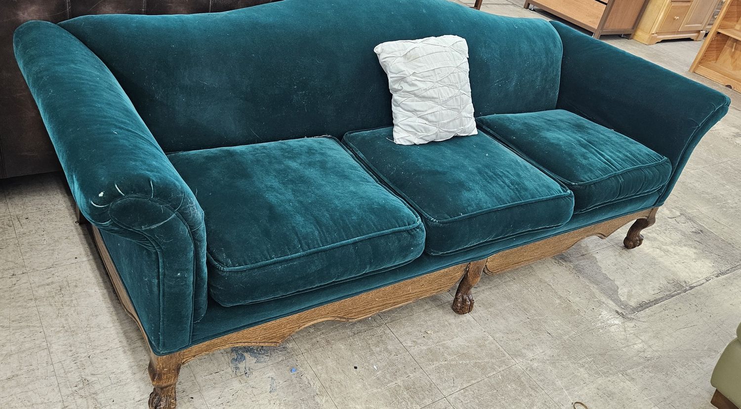 Green Velvet Couch** DELIVERY AVAILABLE