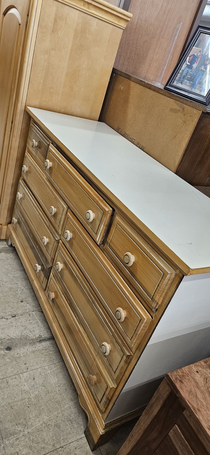 Whitewashed Lowboy Dresser **DELIVERY AVAILABLE