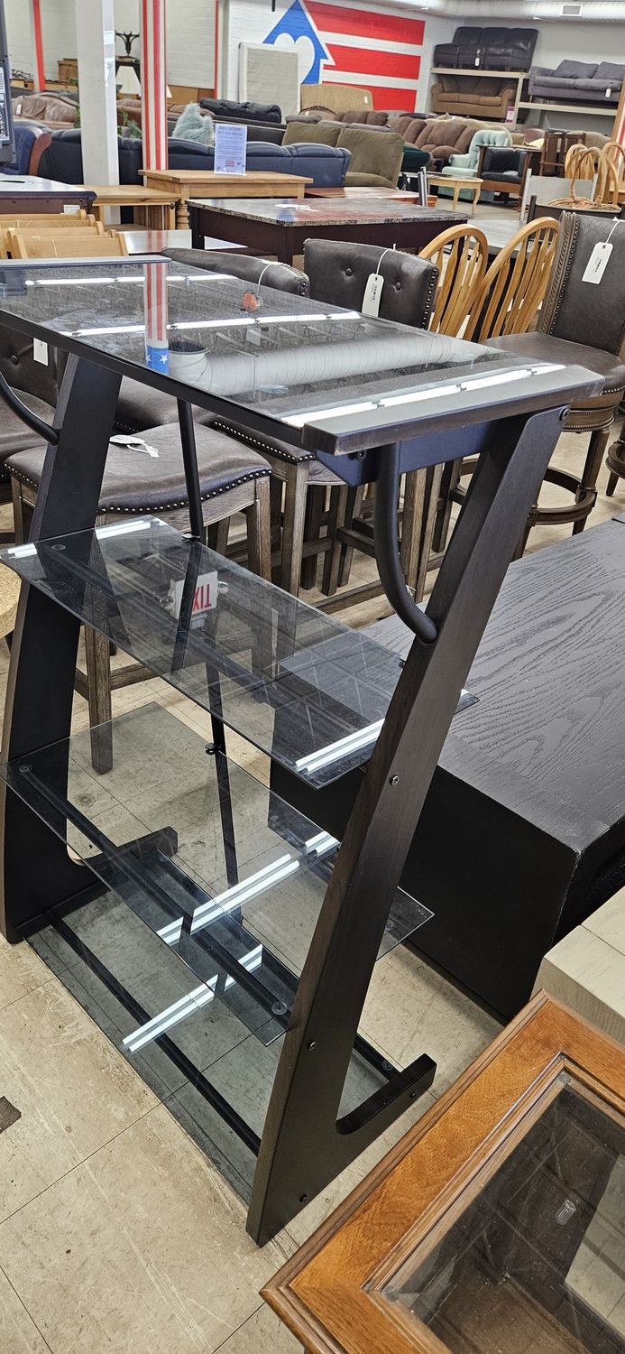 4 Tier Glass &amp; Metal Shelf **DELIVERY AVAILABLE