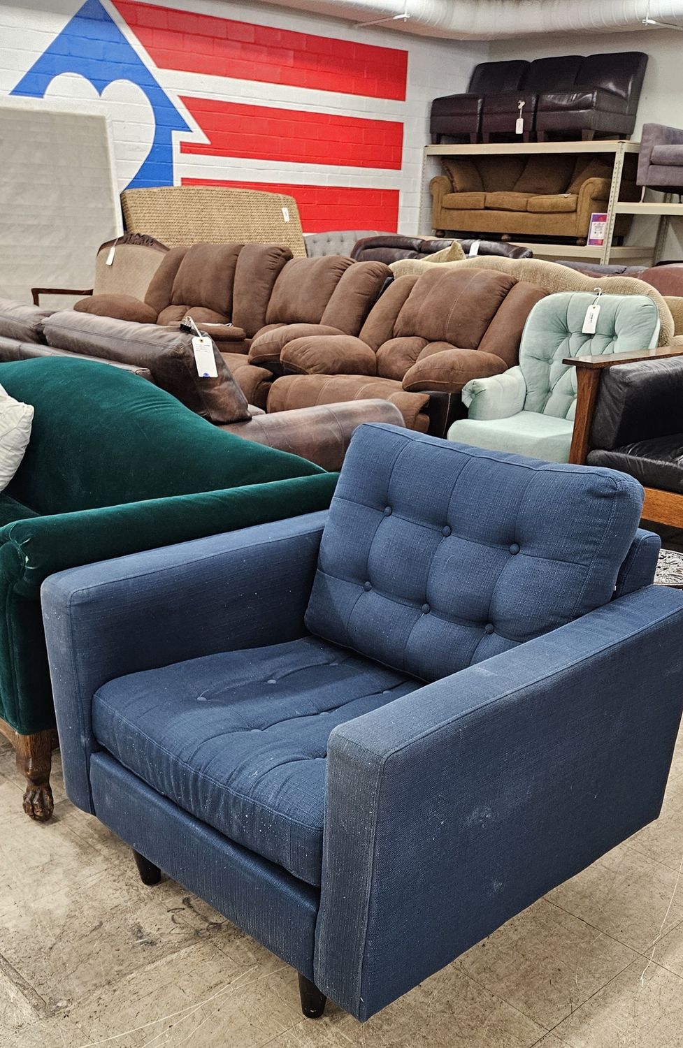 Blue Side Chair **DELIVERY AVAILABLE