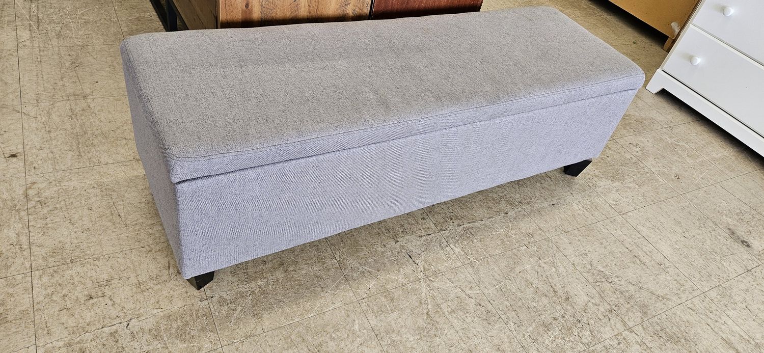 Light Gray Storage Ottoman  **DELIVERY AVAILABLE