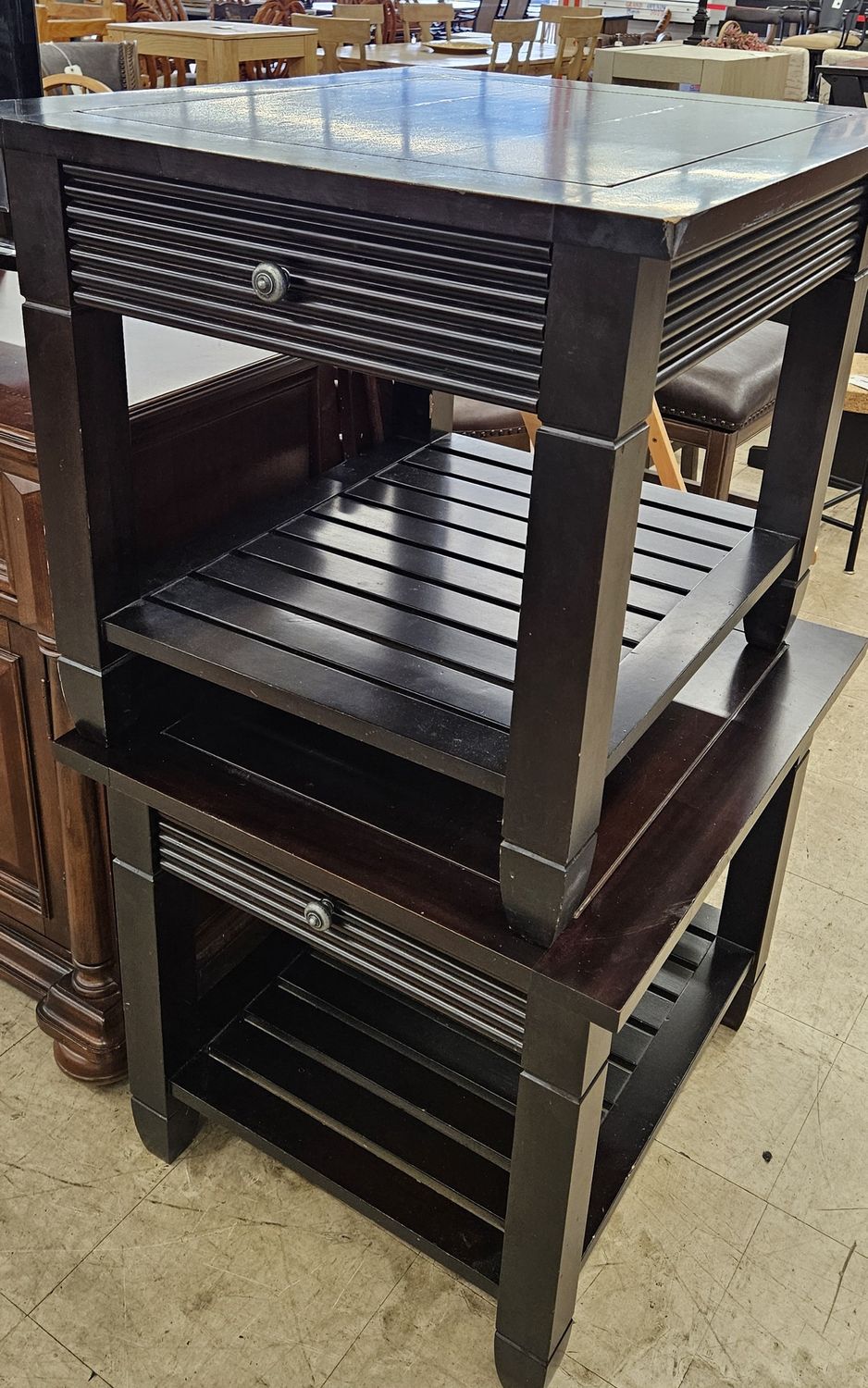 Ebony End Table Set if 2  **DELIVERY AVAILABLE