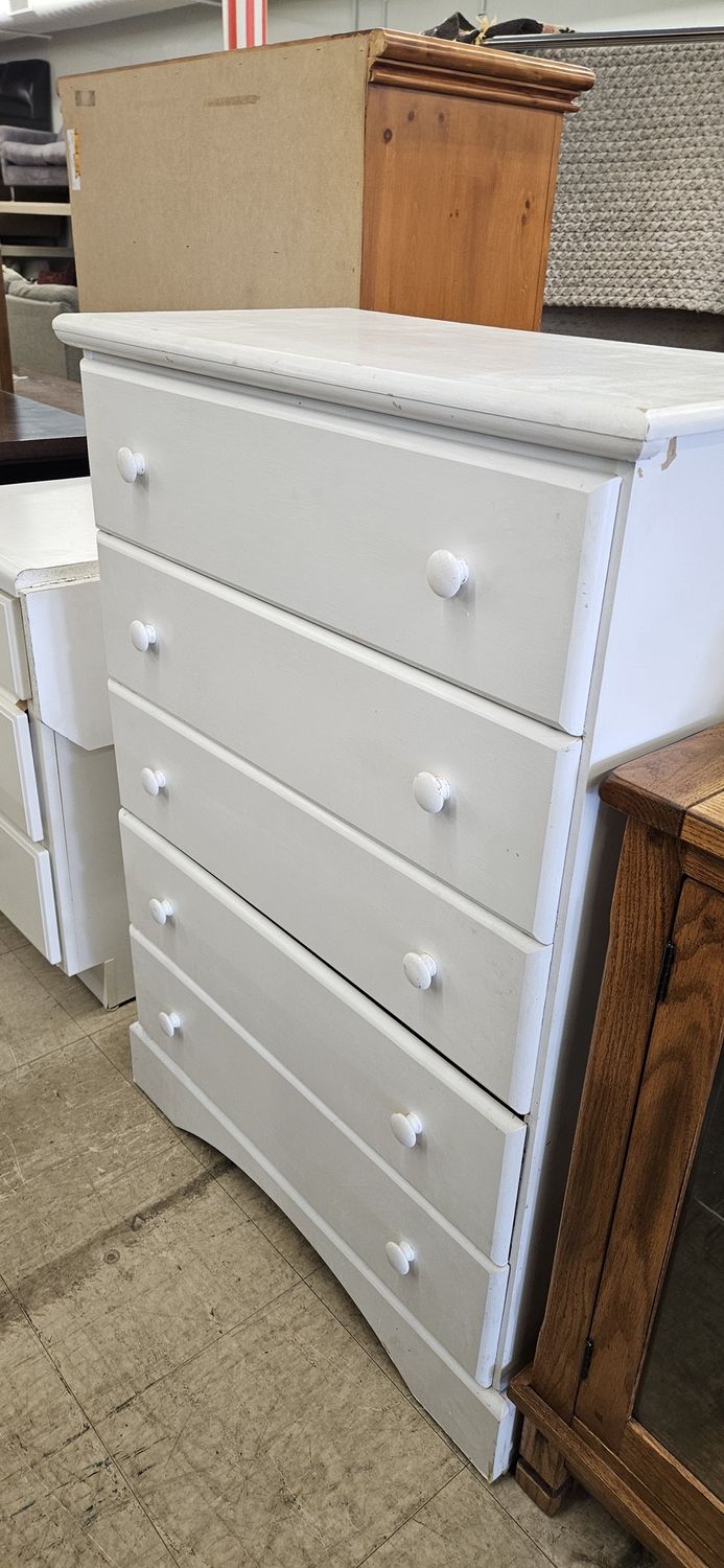 White Highboy Dresser  **DELIVERY AVAILABLE
