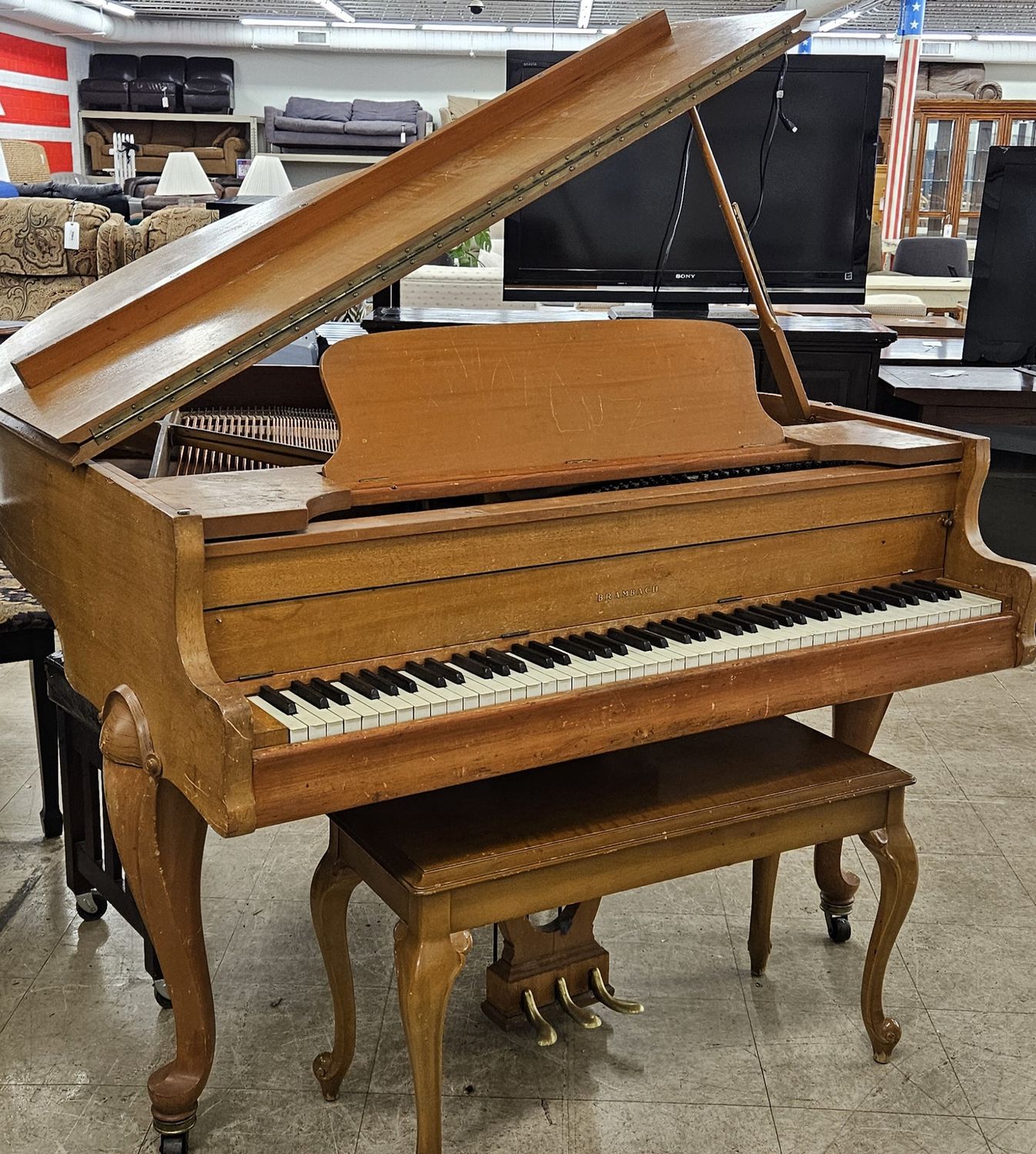 Blonde Brambauch Petite Baby Grand Piano *FREE DELIVERY