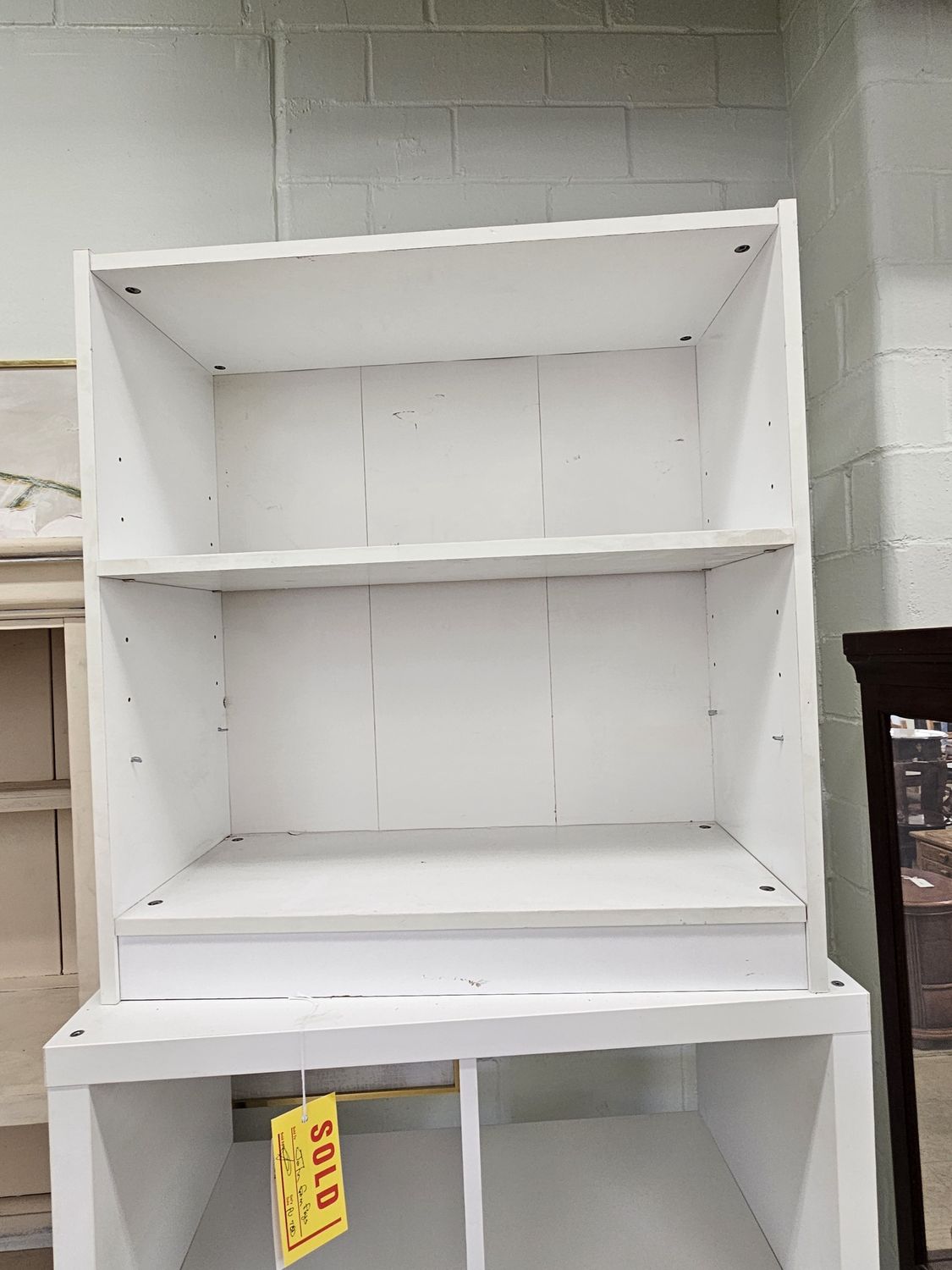 1 tier white shelf
