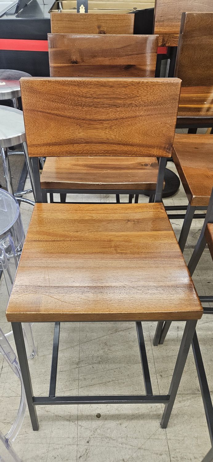 Set of three bar and counter stools
