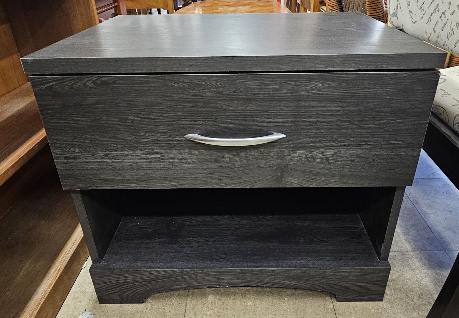 Black Oak Nightstand Description