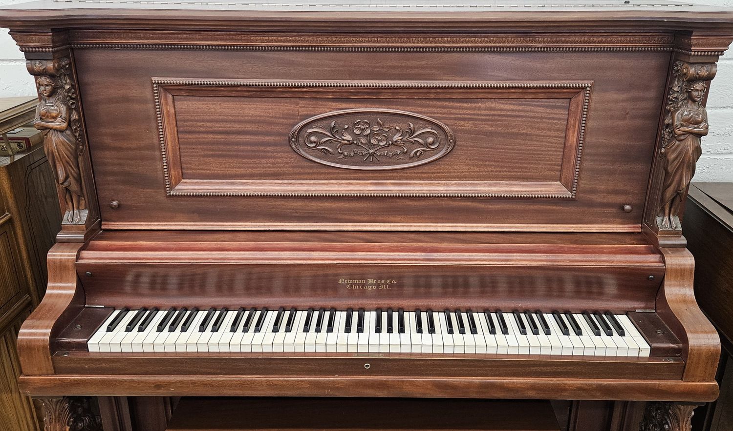 GORGEOUS Newman Bros Upright Cabinet Grand Piano *FREE DELIVERY