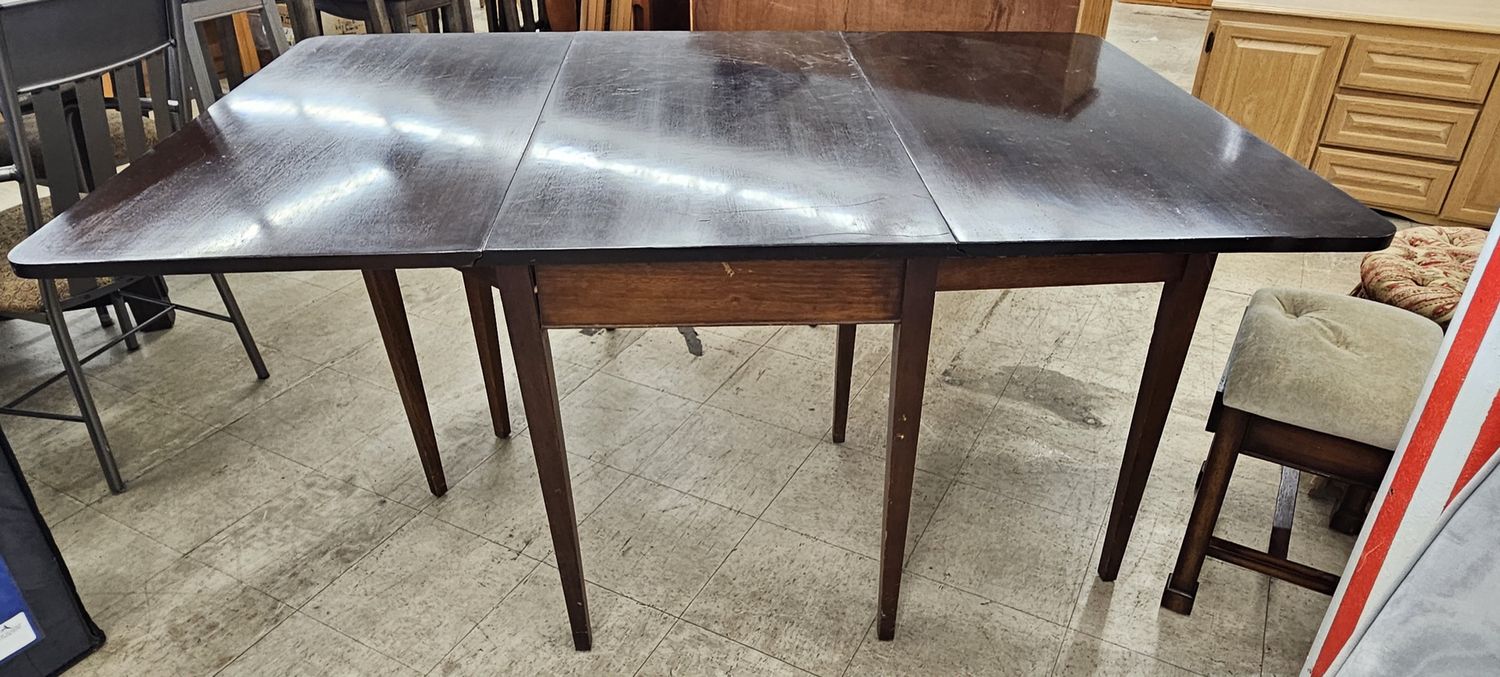 Antique Mahogany Drop Leaf Dining Table