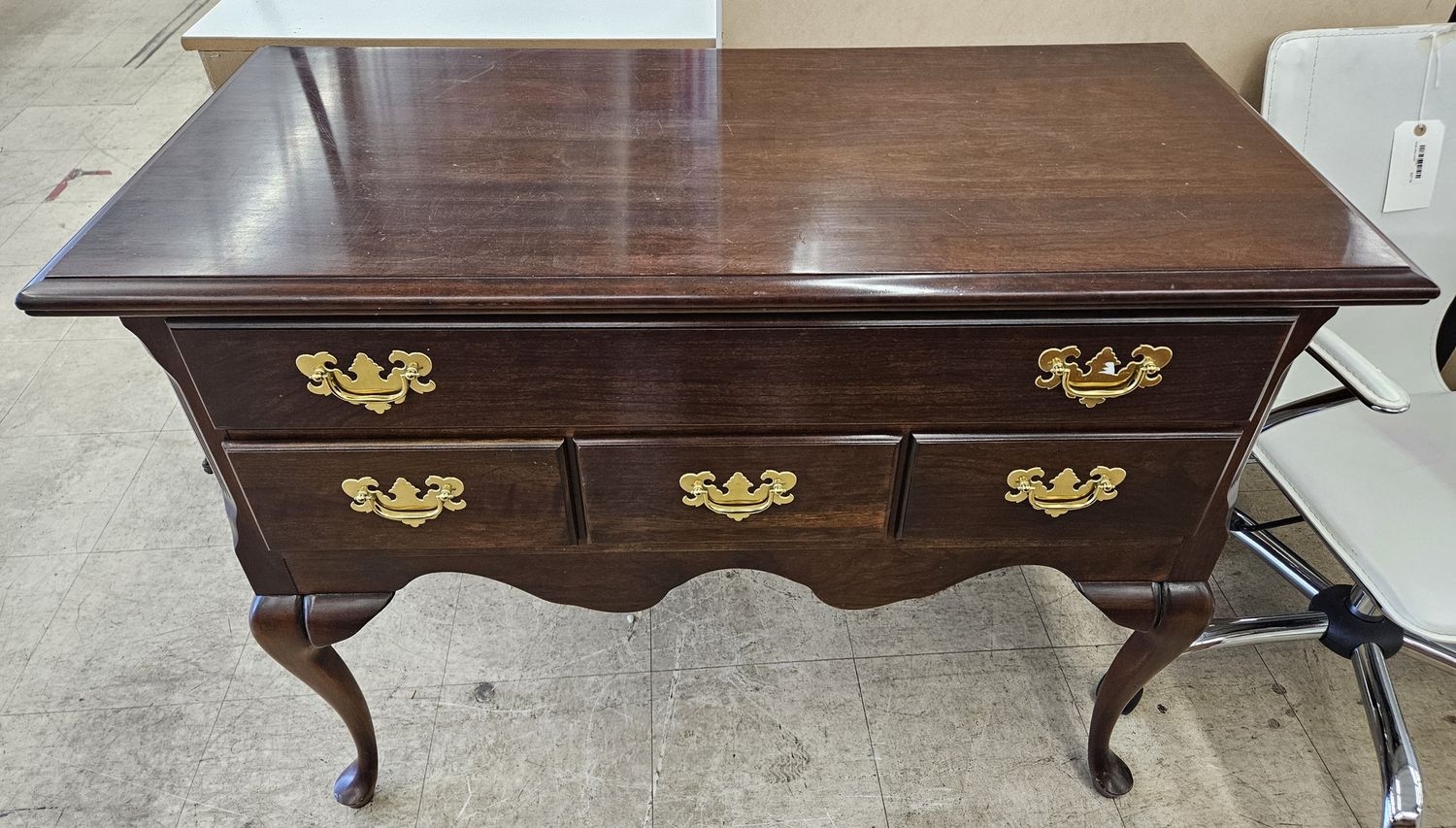 Elegant solid cherry hall stand