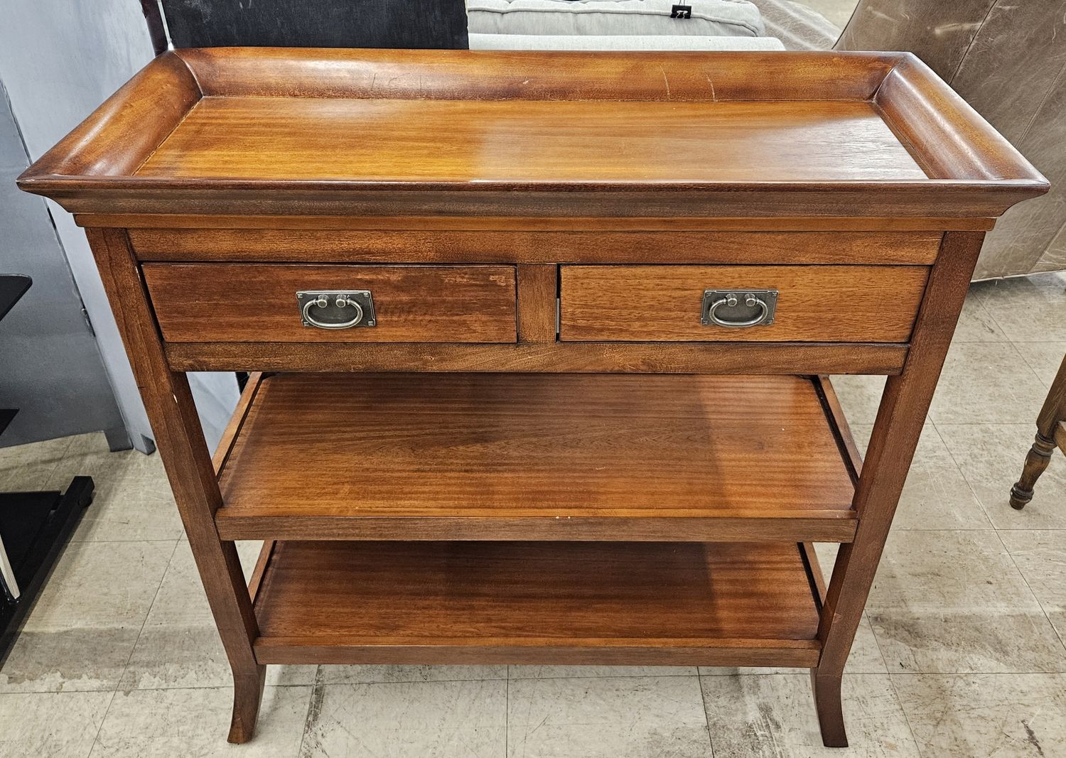 Wickenburg Transitional Side Table in Medium Oak