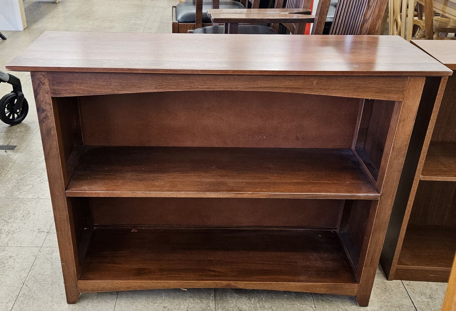 Beautiful Two-Tier Solid Wood Bookcase