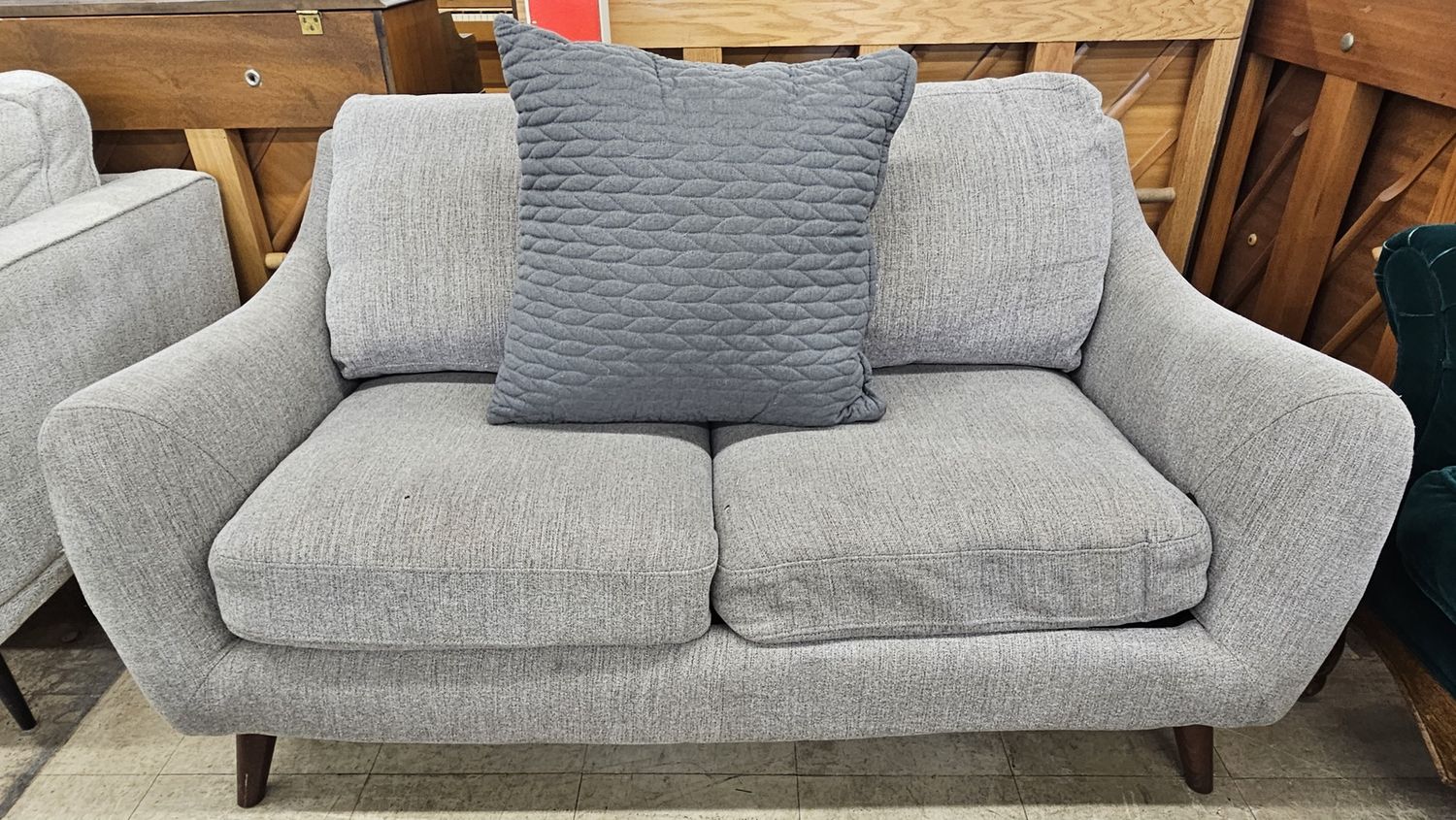 Cozy Grey Loveseat