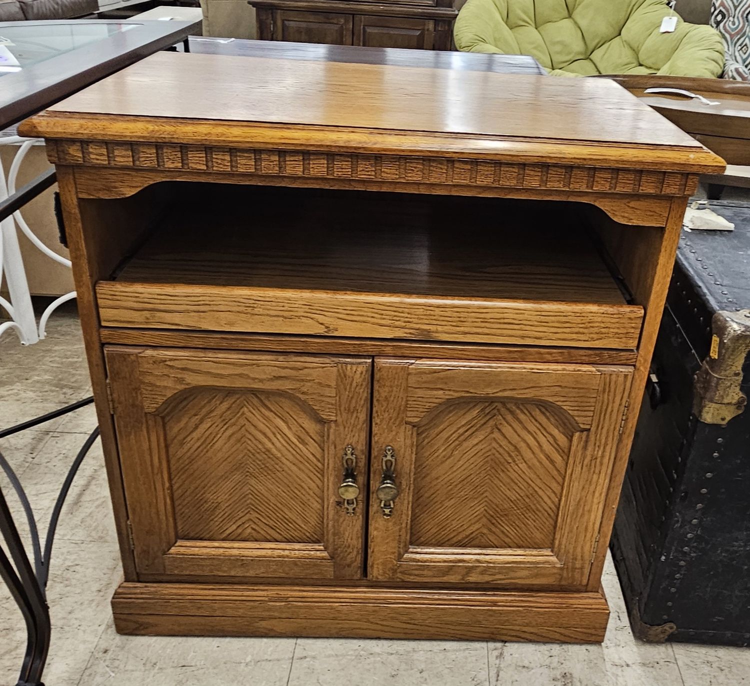Oak TV Stand/Microwave Cart