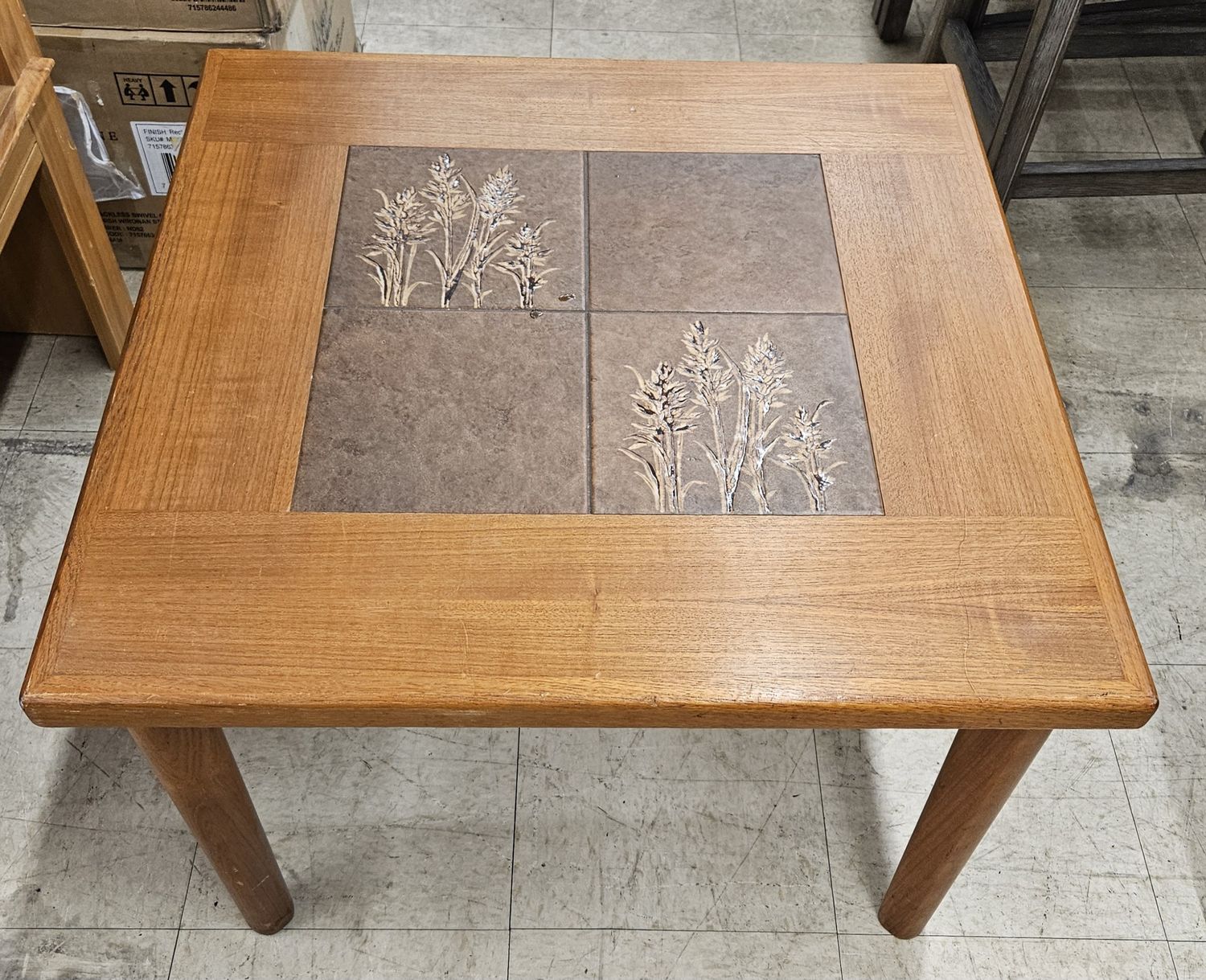 Mid-Century Danish Teak Tiled End Table