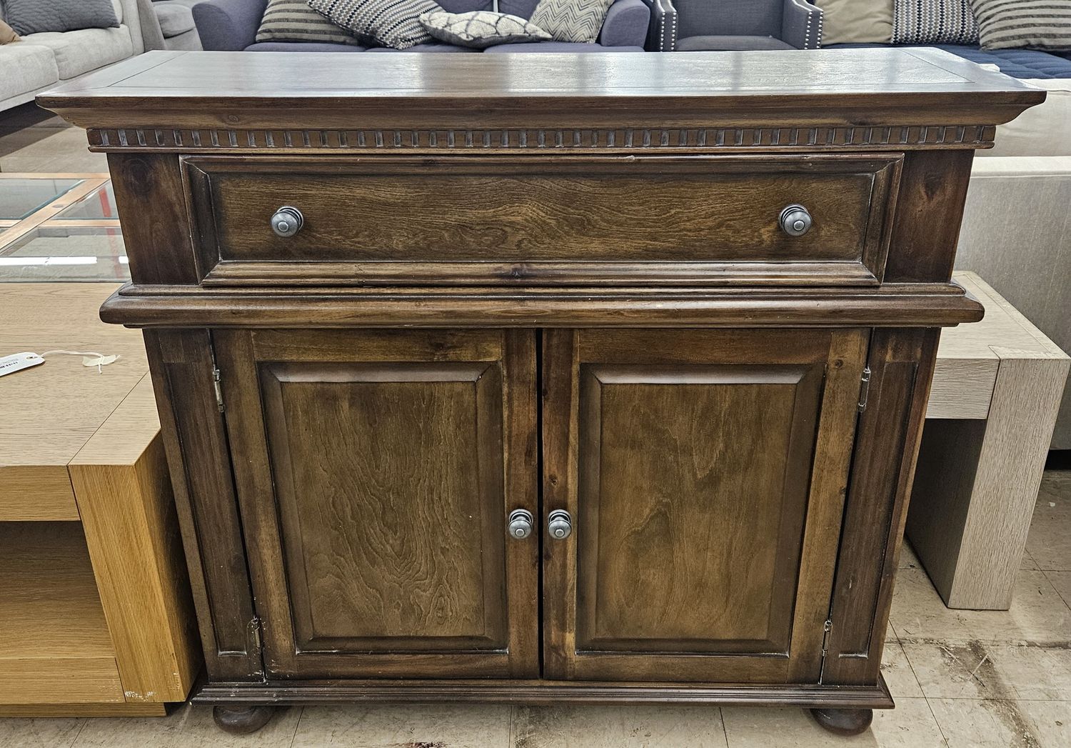Elegant walnut console table