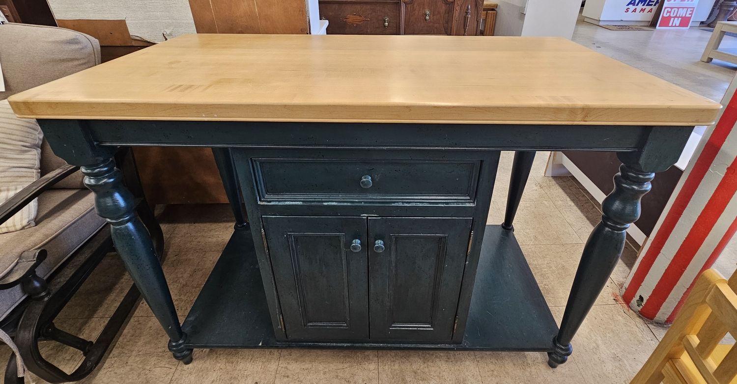 Solid wood kitchen island