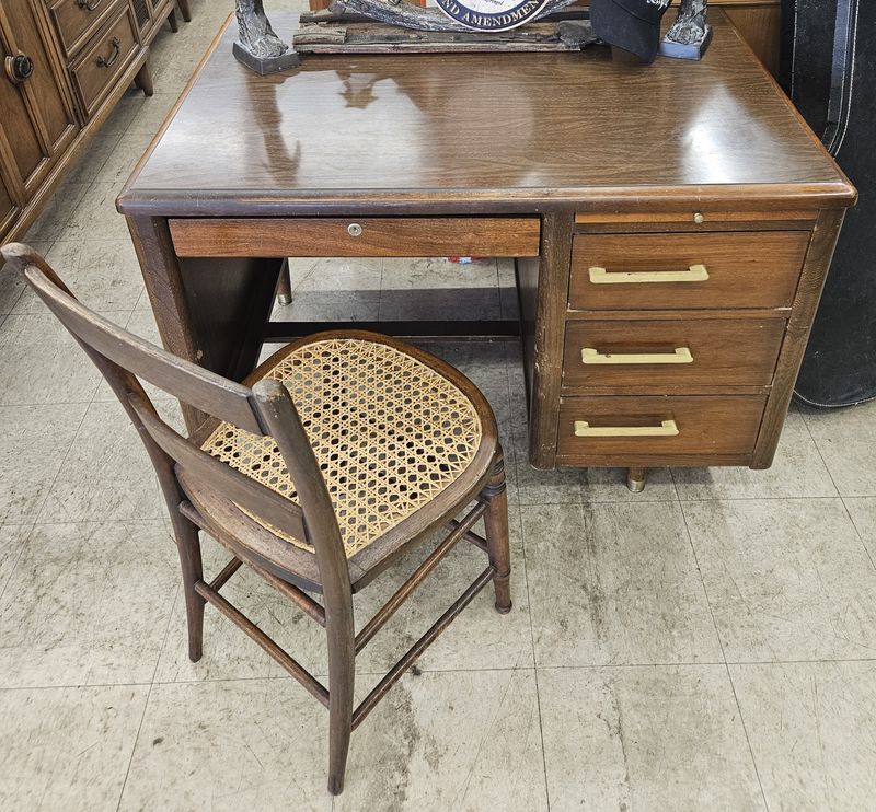 Mid-century modern mini executive desk