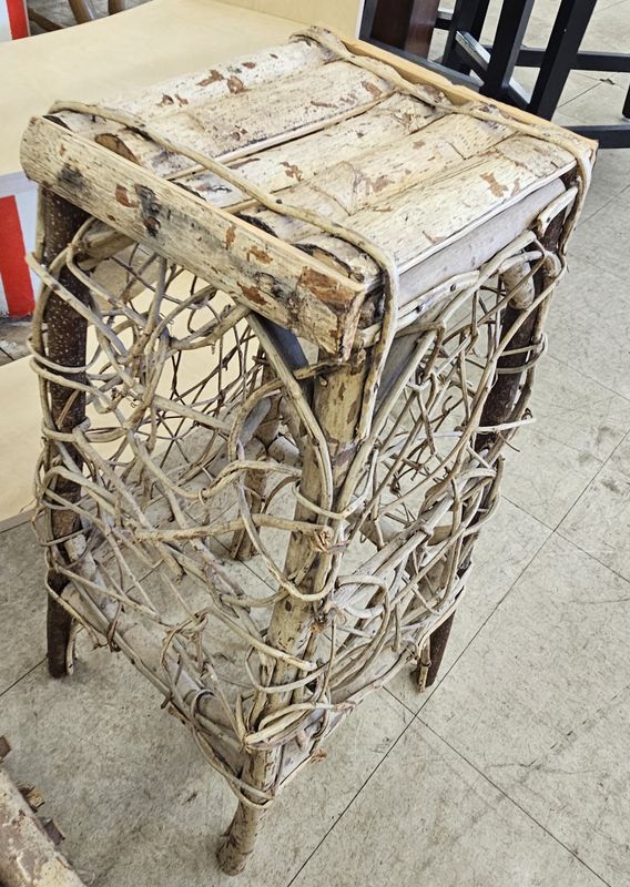 Rustic handcrafted end table