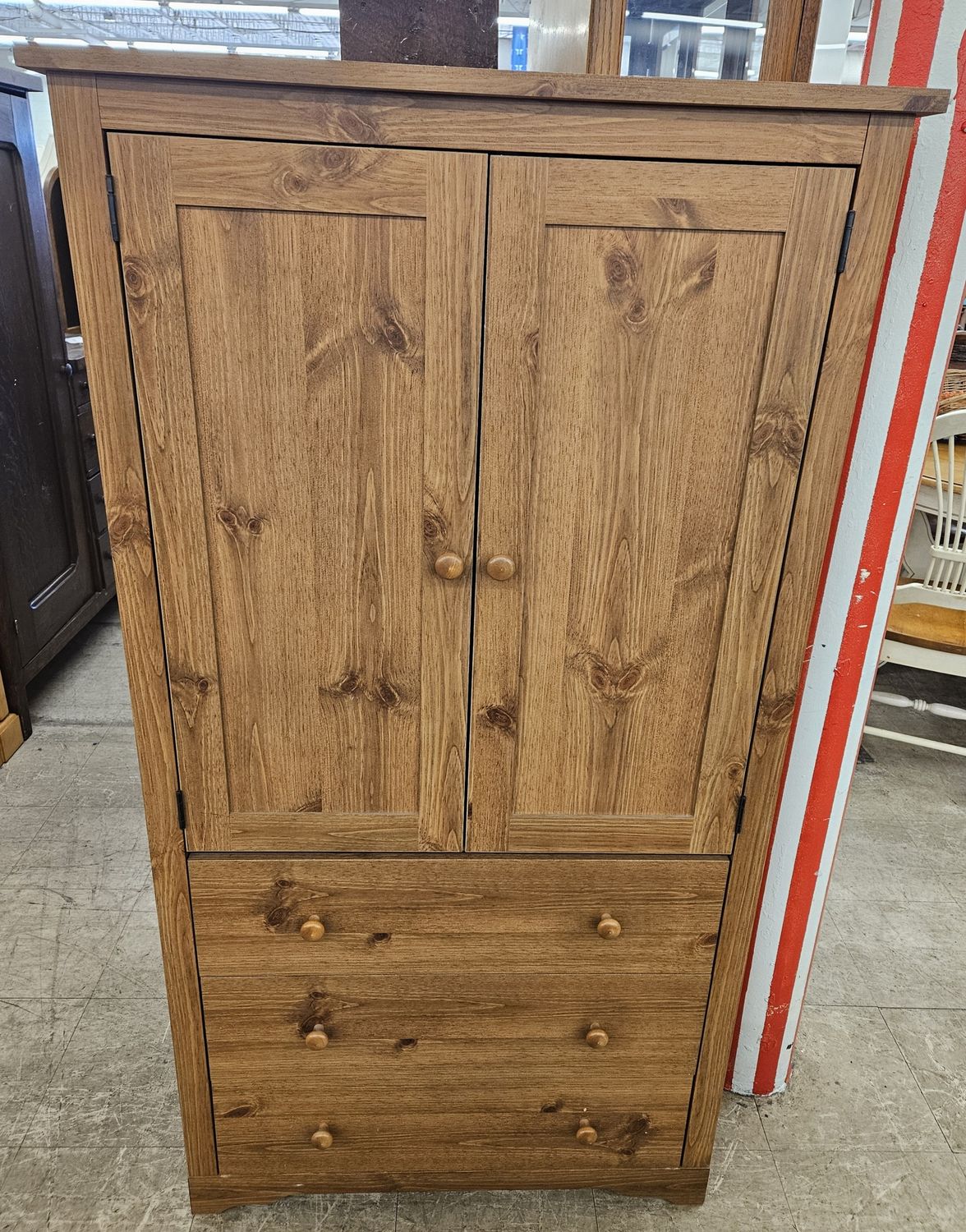 Warm wooden armoire