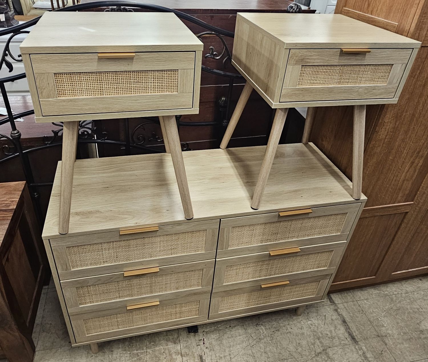 Modern boho style bedroom set