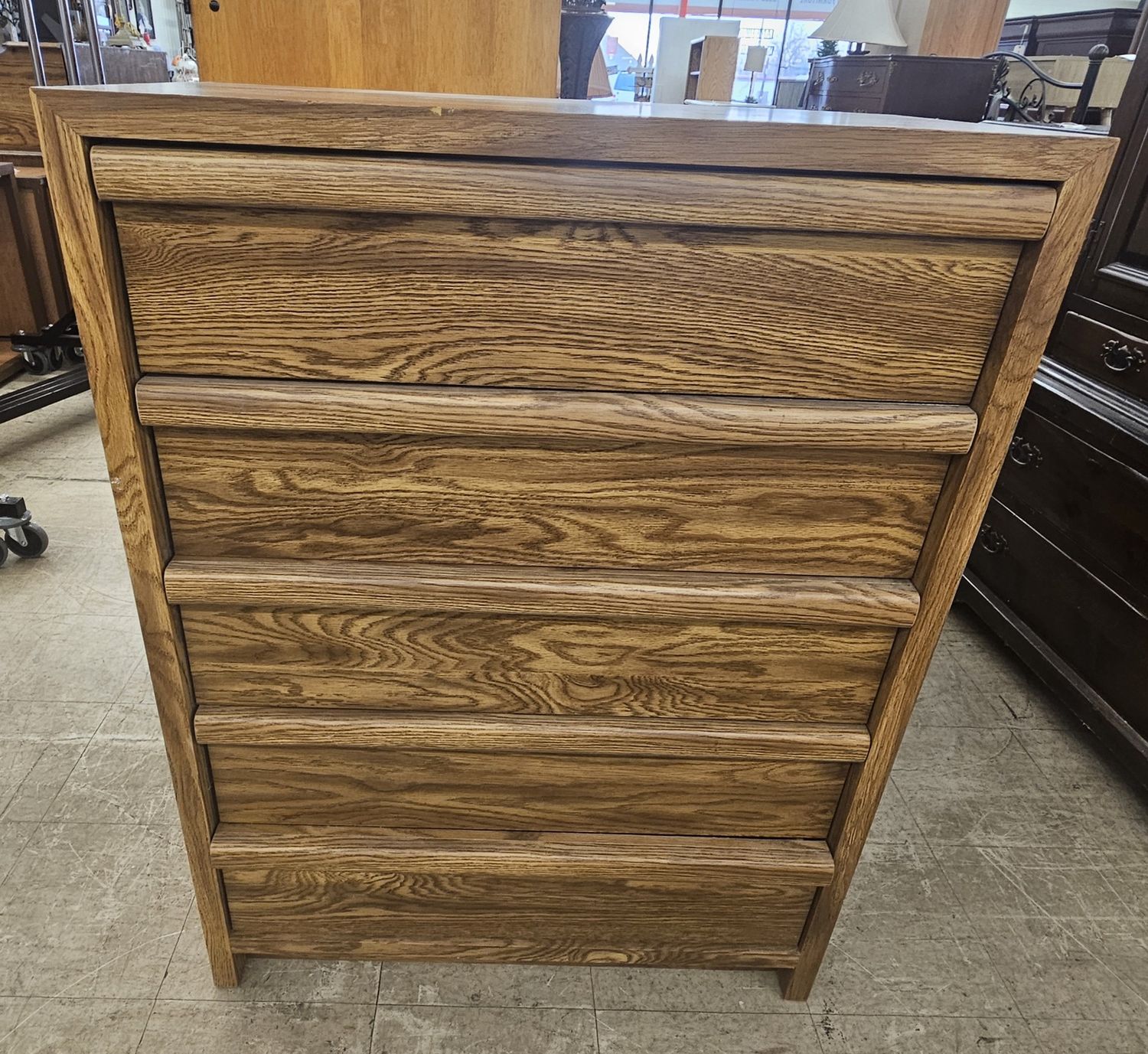Classic wooden tallboy dresser