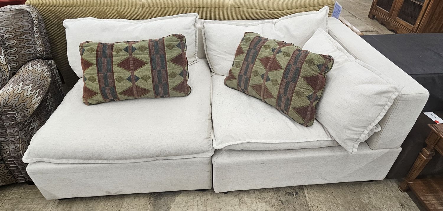Cozy off-white sectional sofa