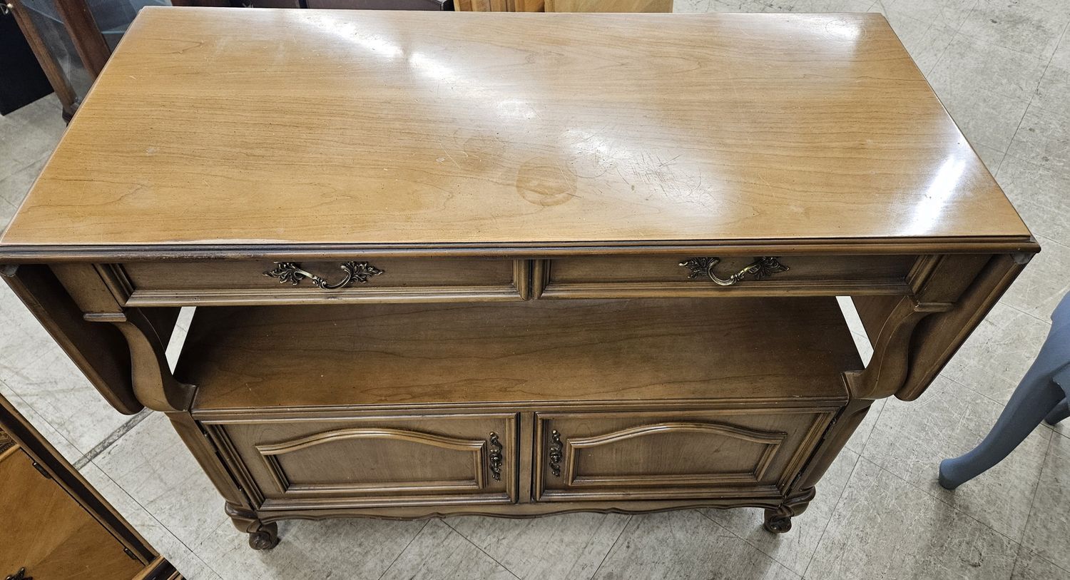 Mid-century drop leaf kitchen island