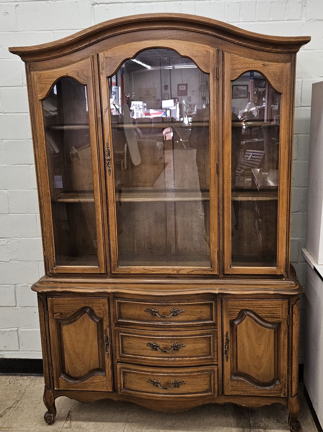 Elegant French Provincial china cabinet