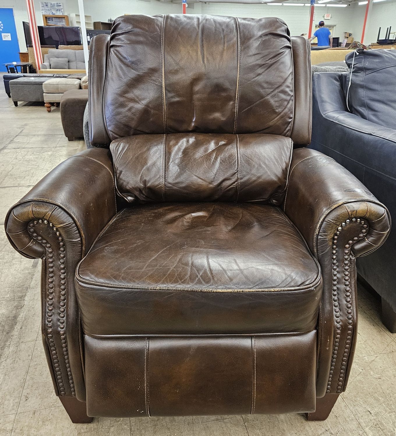 Kincaid custom leather recliner chair