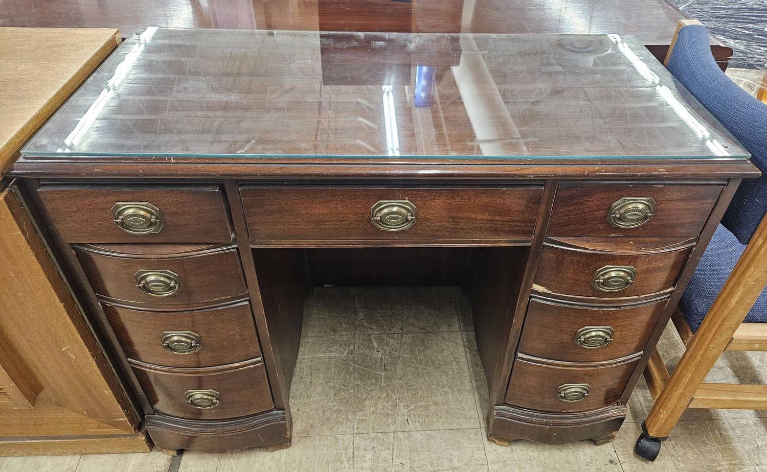 Antique mahogany writing desk