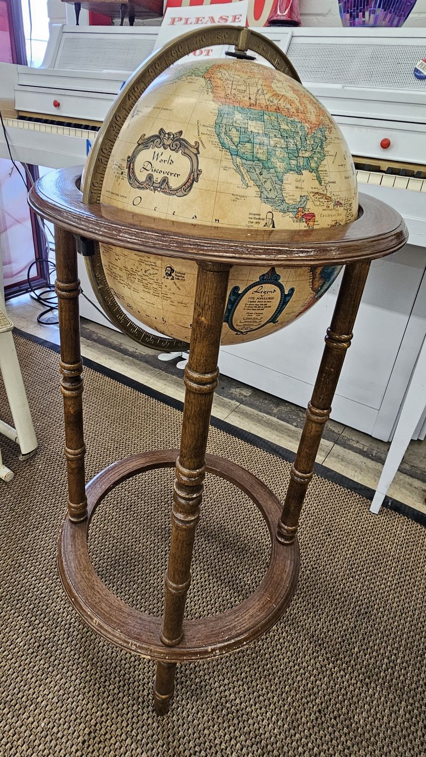 Vintage globe bar