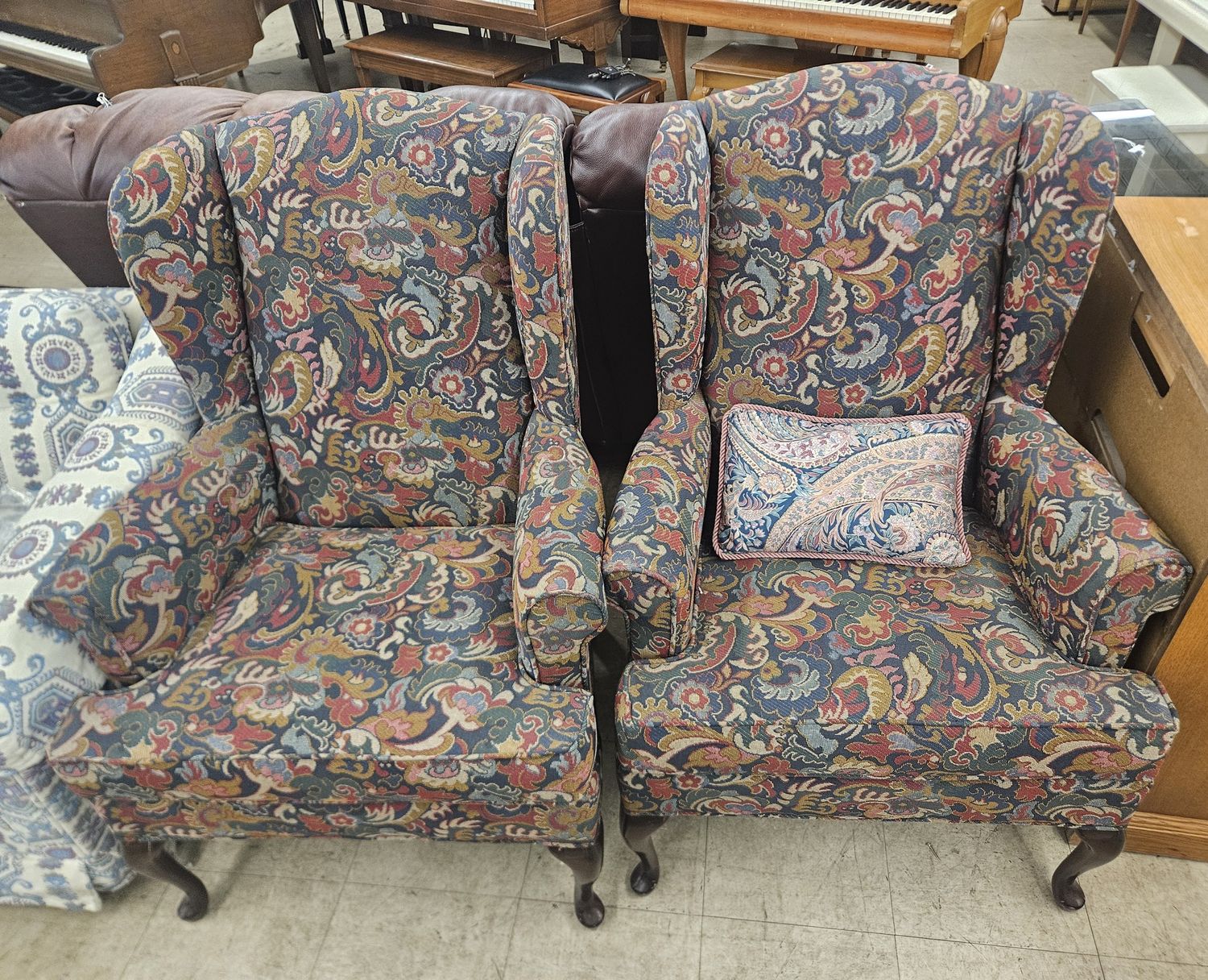Paul Robert wingback chairs